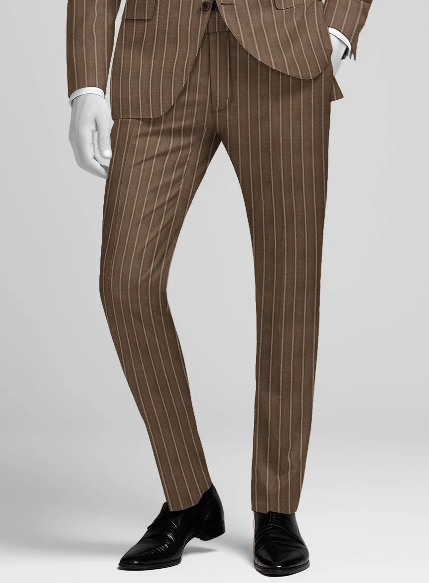 Napolean Gavino Stripe Brown Wool Pants