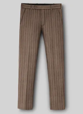 Napolean Gavino Stripe Brown Wool Pants