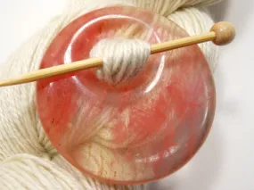 Natural Stone Shawl Pin ~ XL Cherry Quartz