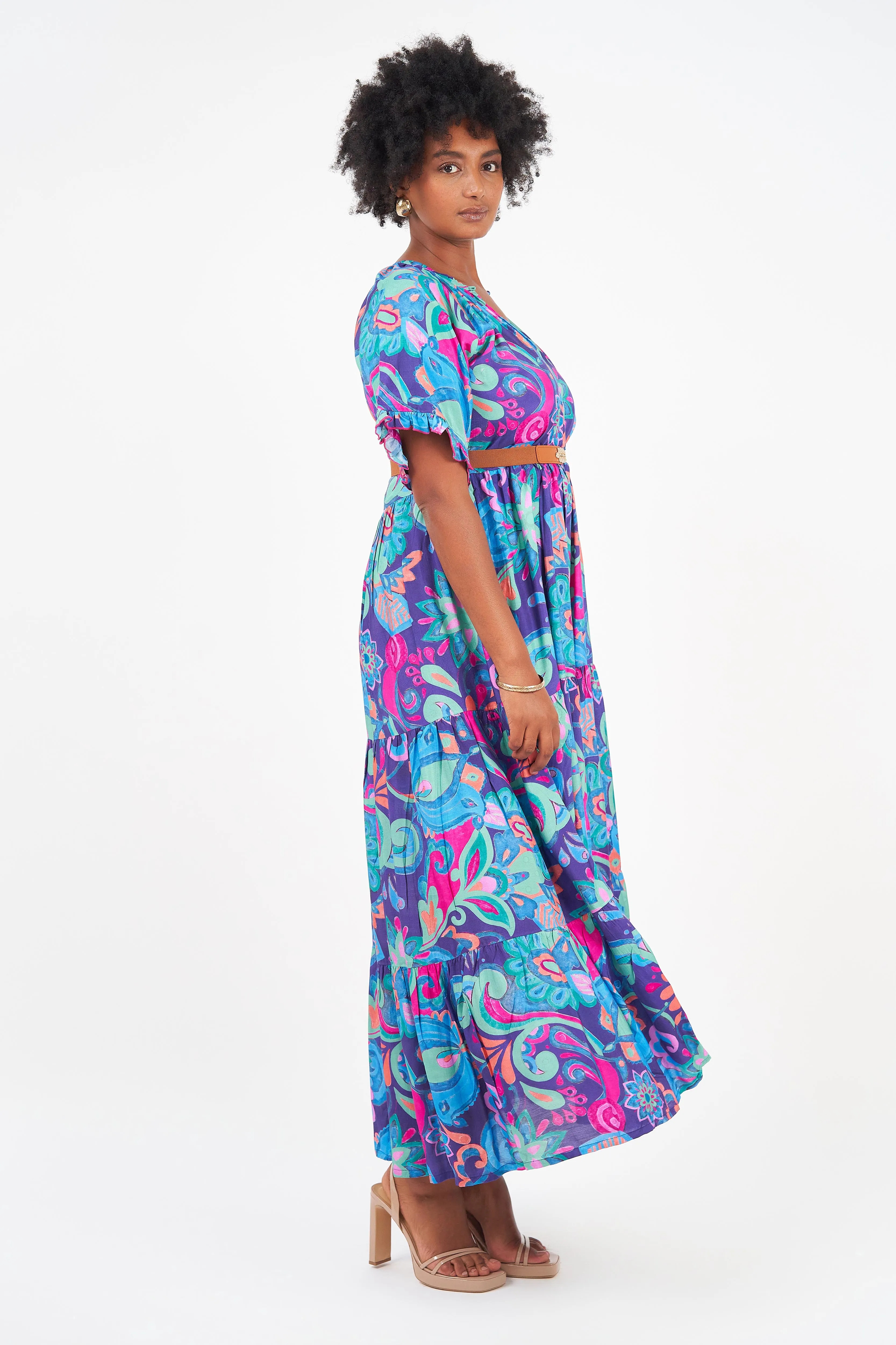 Naudic Amisha Maxi Dress - Enigma Print