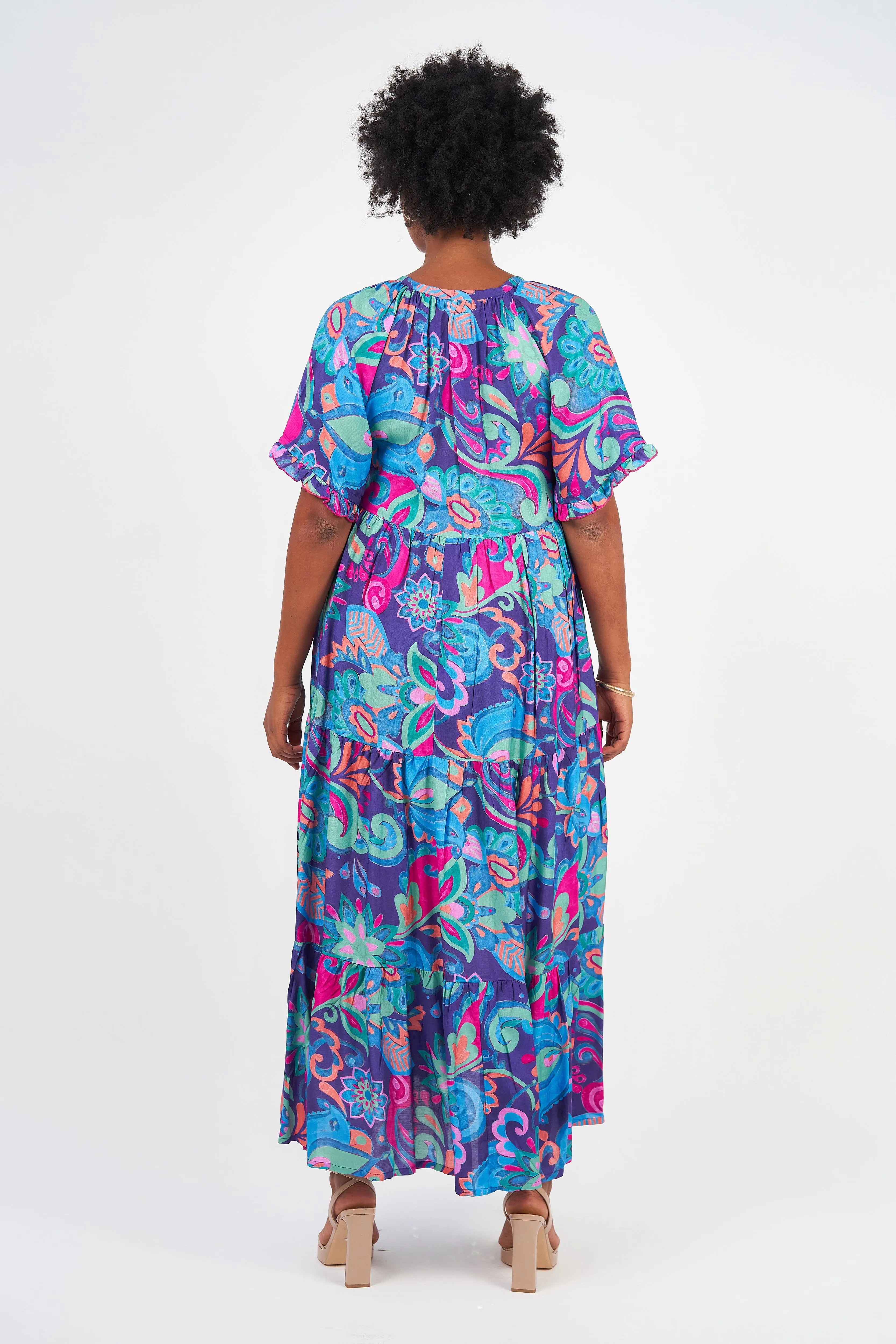 Naudic Amisha Maxi Dress - Enigma Print