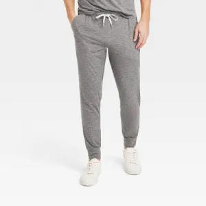 New - Men's Soft Stretch Joggers - All In Motion Heathered Black L