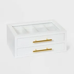 New - Two Layer Jewelry Organizer - A New Day White