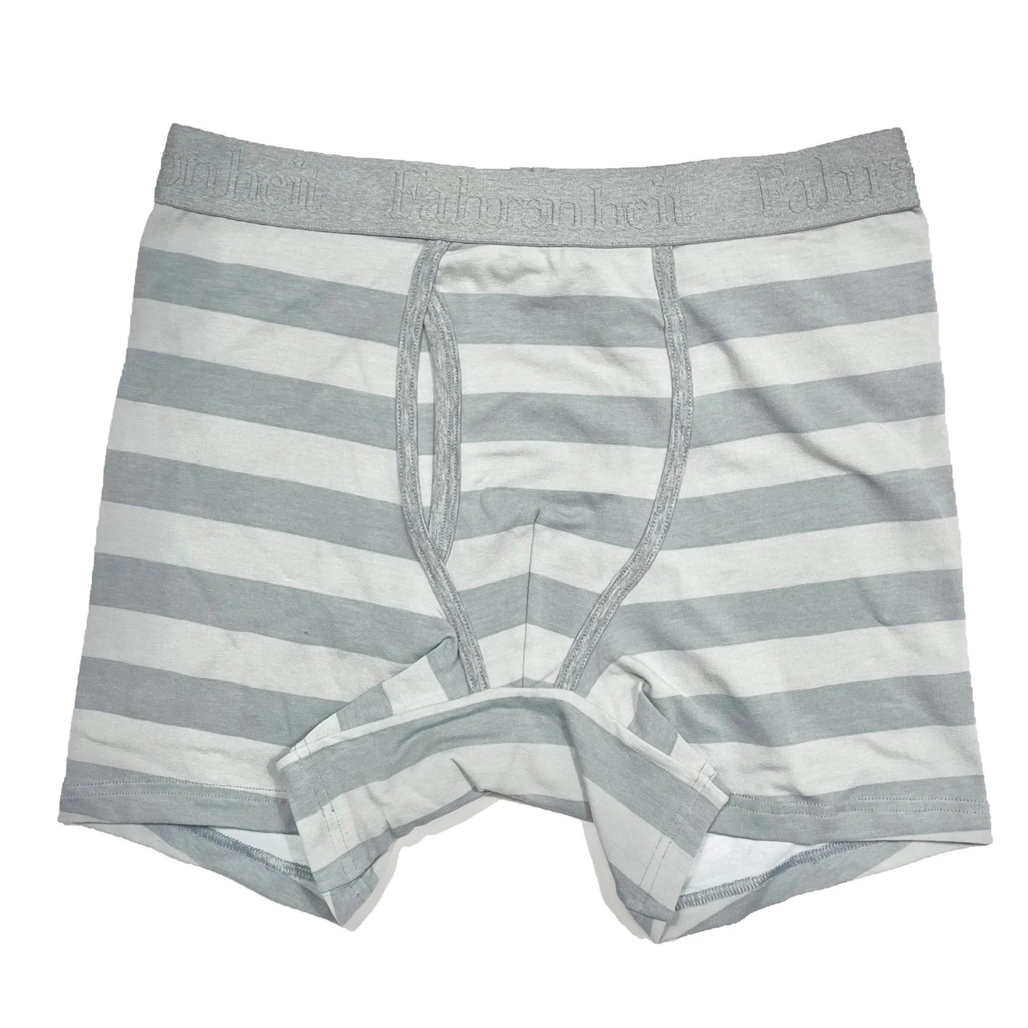 Newman Boxer Brief | Grey Rugby Stripe