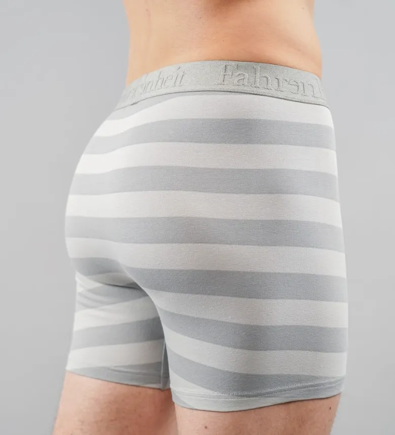 Newman Boxer Brief | Grey Rugby Stripe