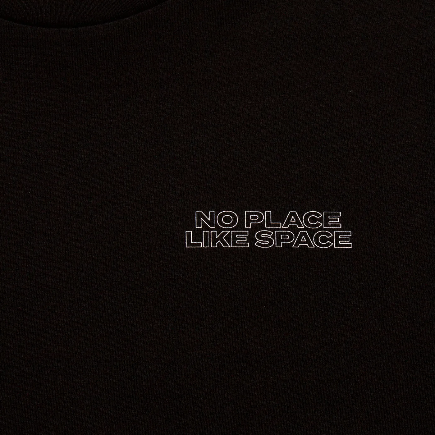 No Place Like Space Back Print - Tshirt - Black