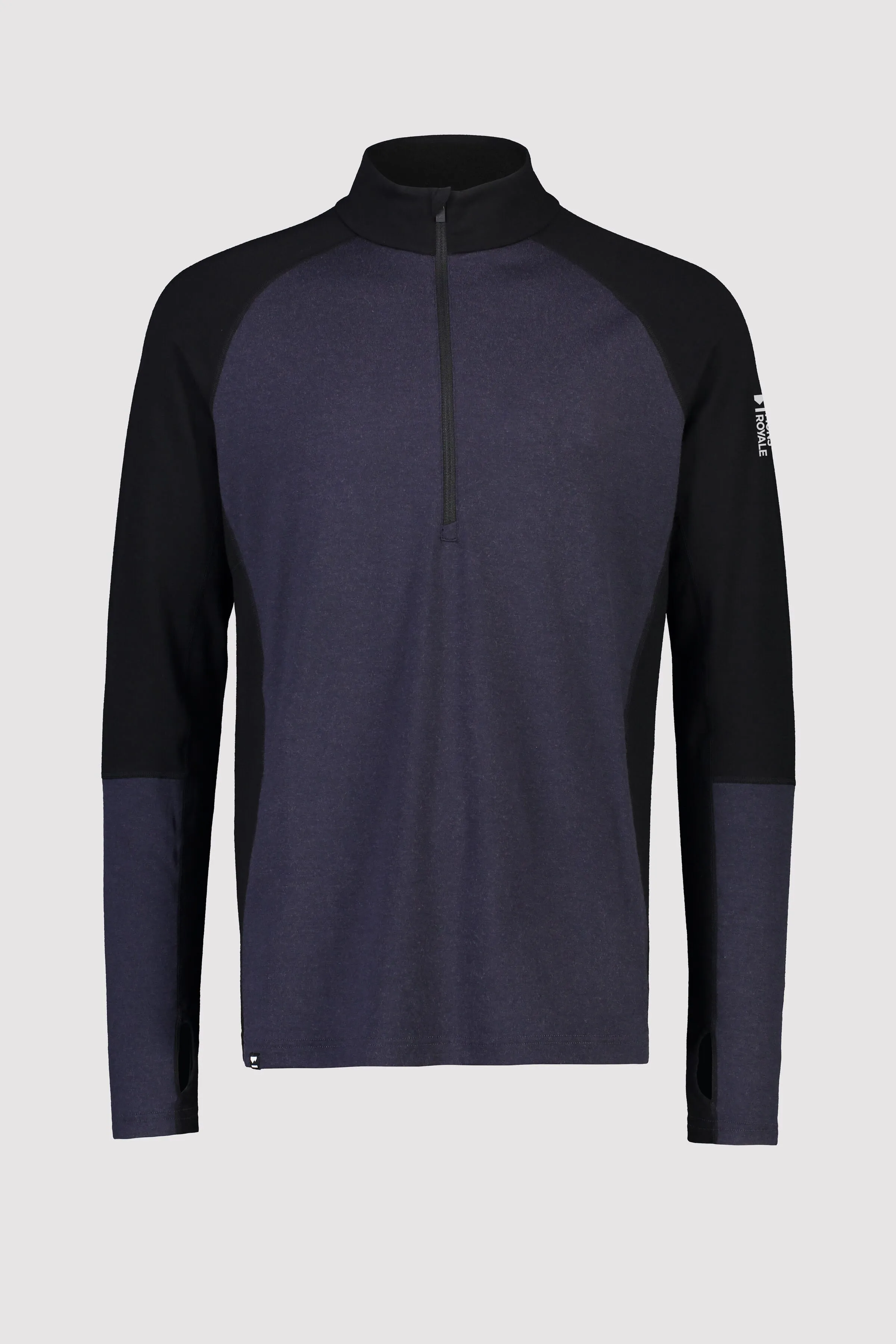 Olympus Merino Base Layer 1/2 Zip Long Sleeve - Black 9 Iron