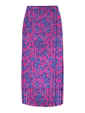 Onlalma Life Poly Plisse Skirt Aop - Roze Dessin