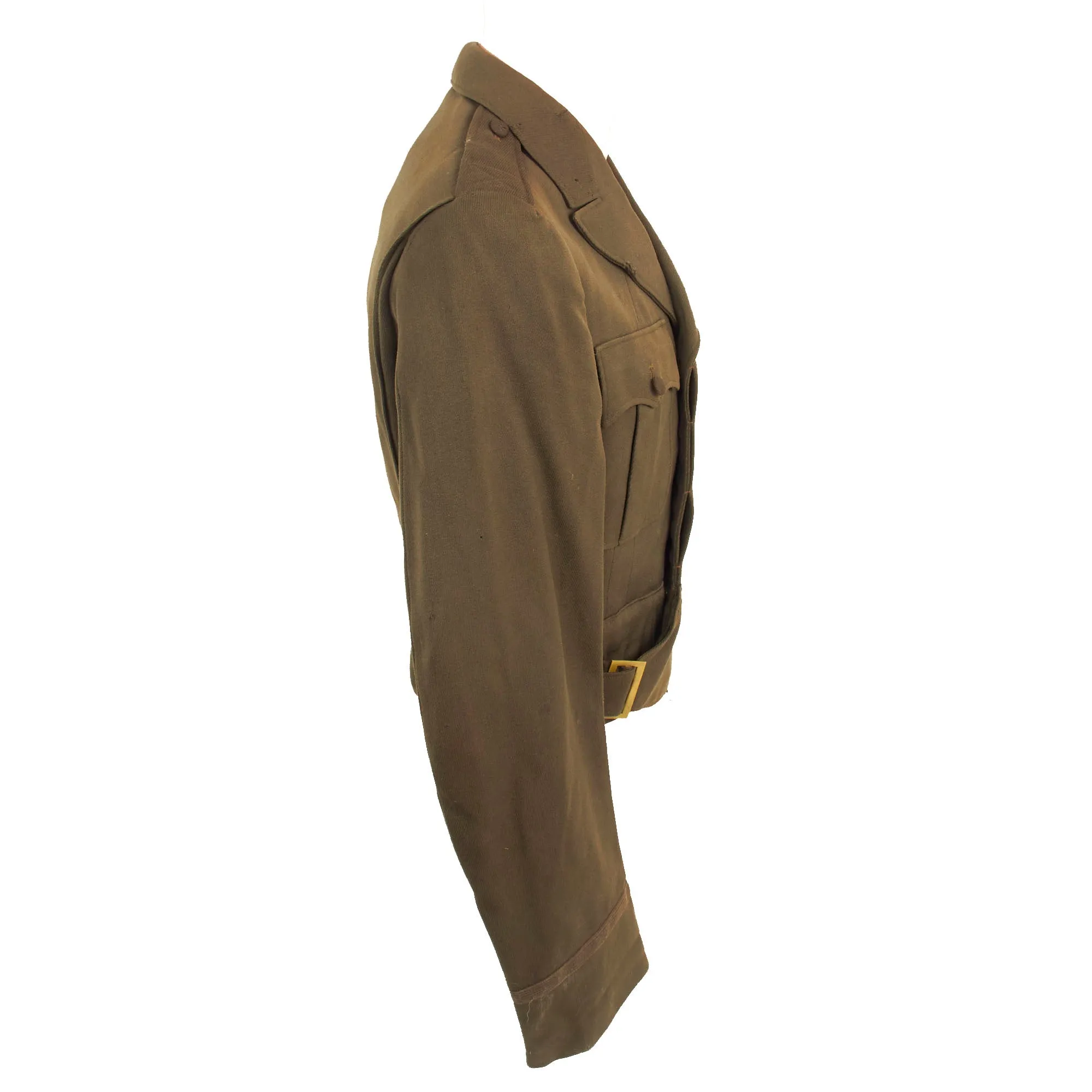 Original U.S. WWII 8th Army Air Forces Custom Tailored Ike Jacket With English Made Insignia - Caterpillar Club