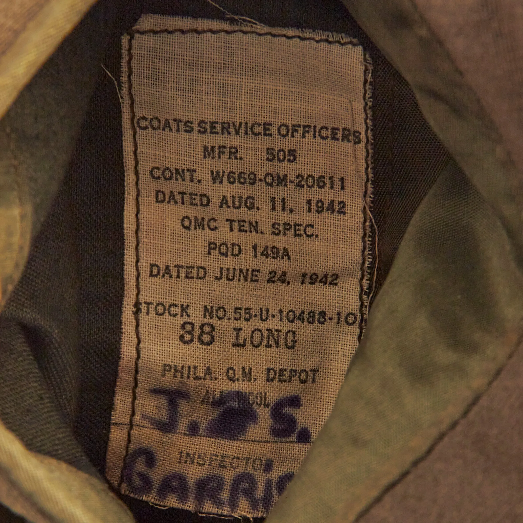 Original U.S. WWII 8th Army Air Forces Custom Tailored Ike Jacket With English Made Insignia - Caterpillar Club