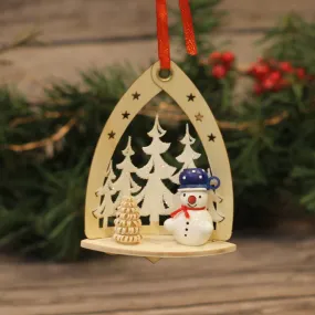 Ornament - Snowman in Forest Blue