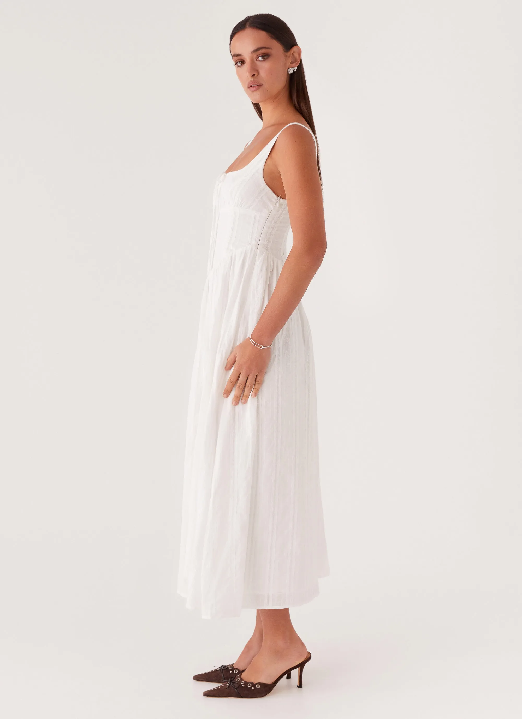 Pascuelle Midi Dress - White