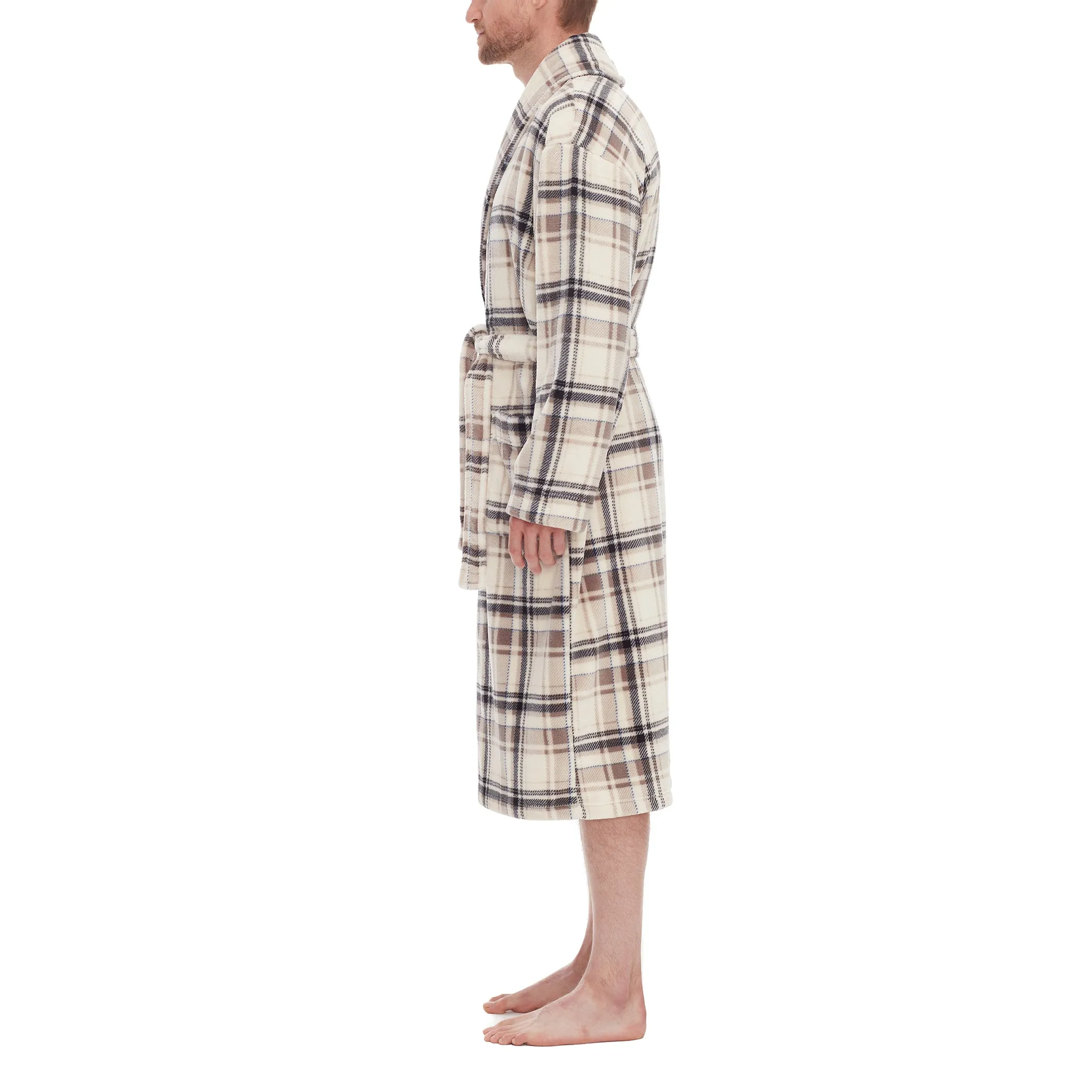 Plaid Plush Fleece Robe