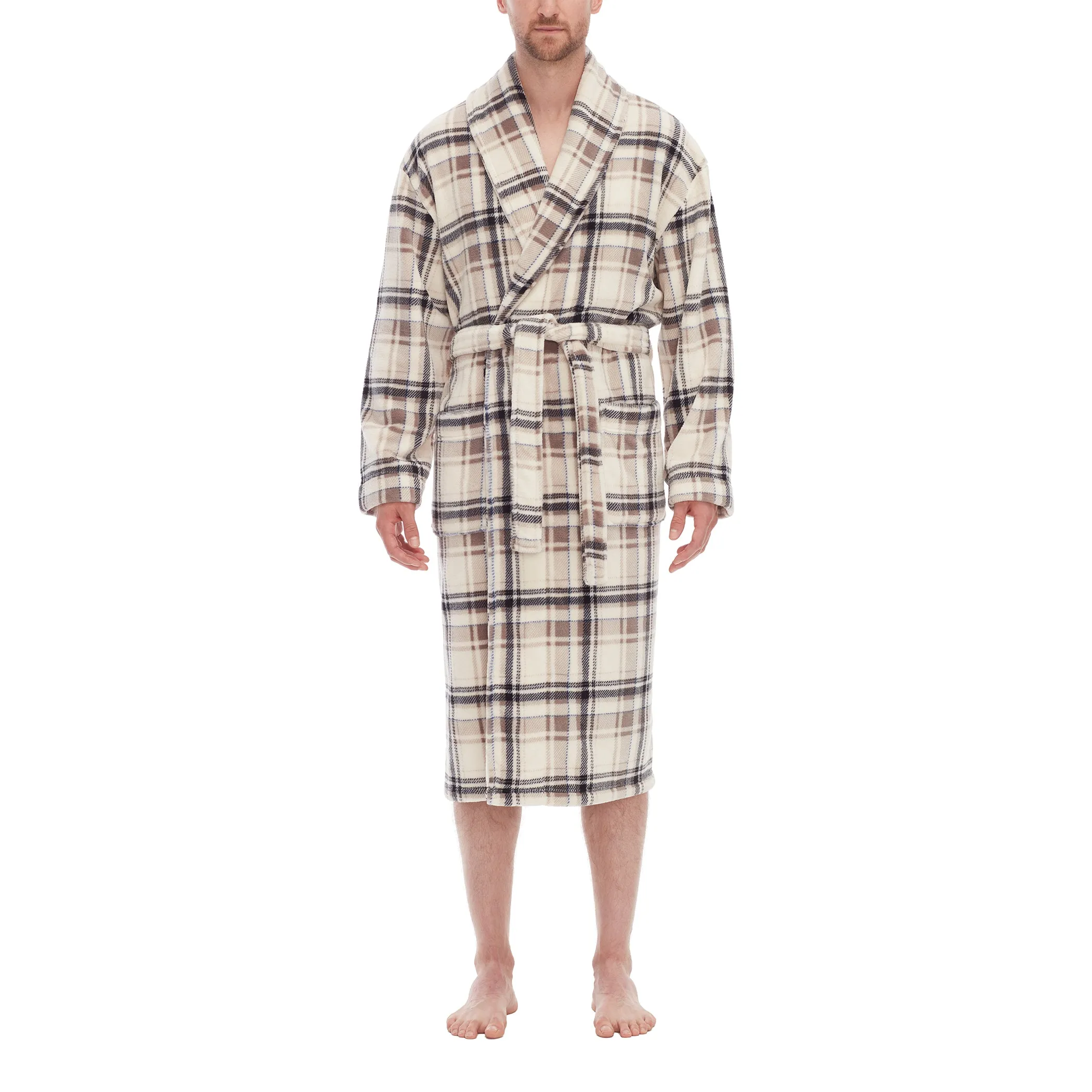 Plaid Plush Fleece Robe