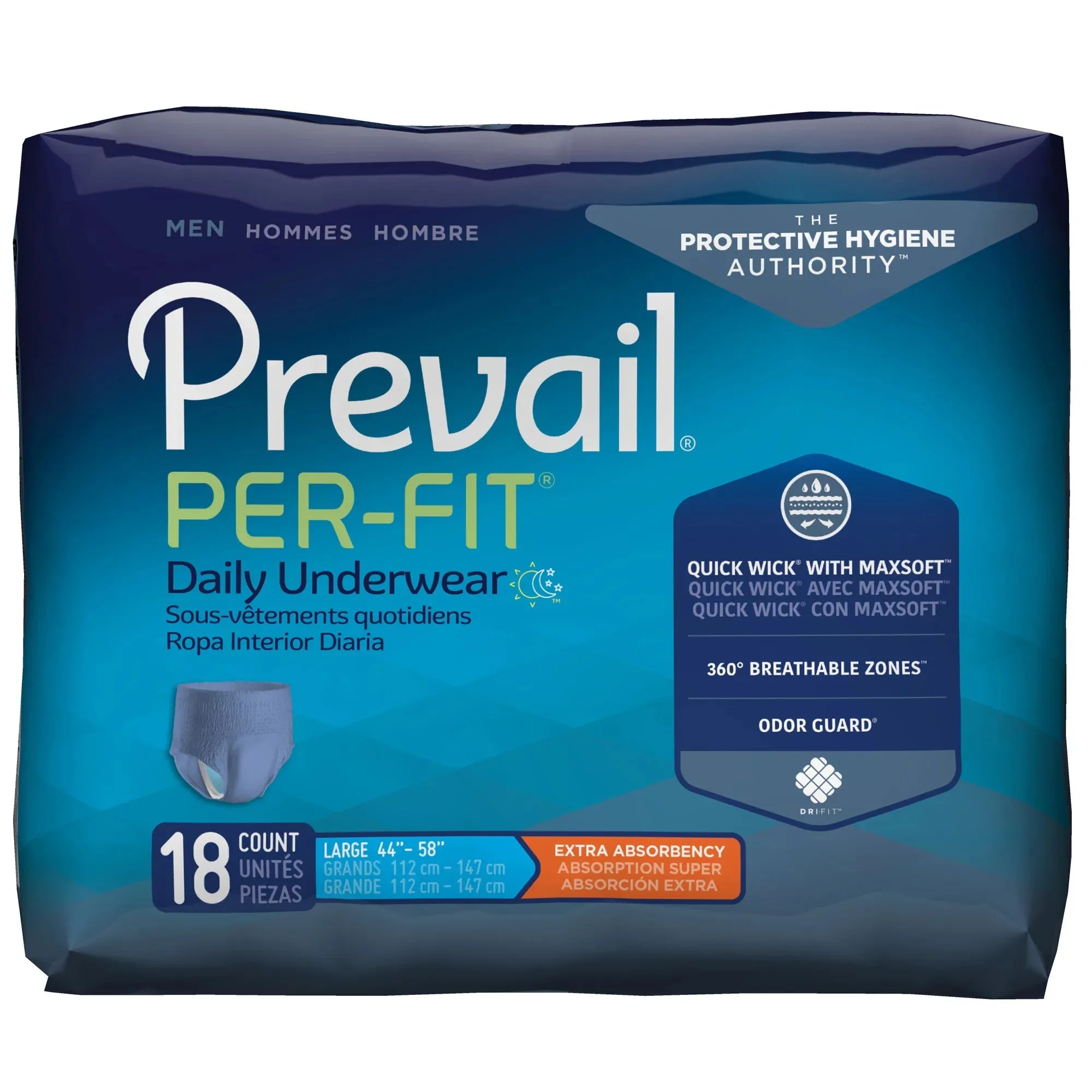 Prevail Per-Fit Men's Protective Underwear - Extra Absorbency