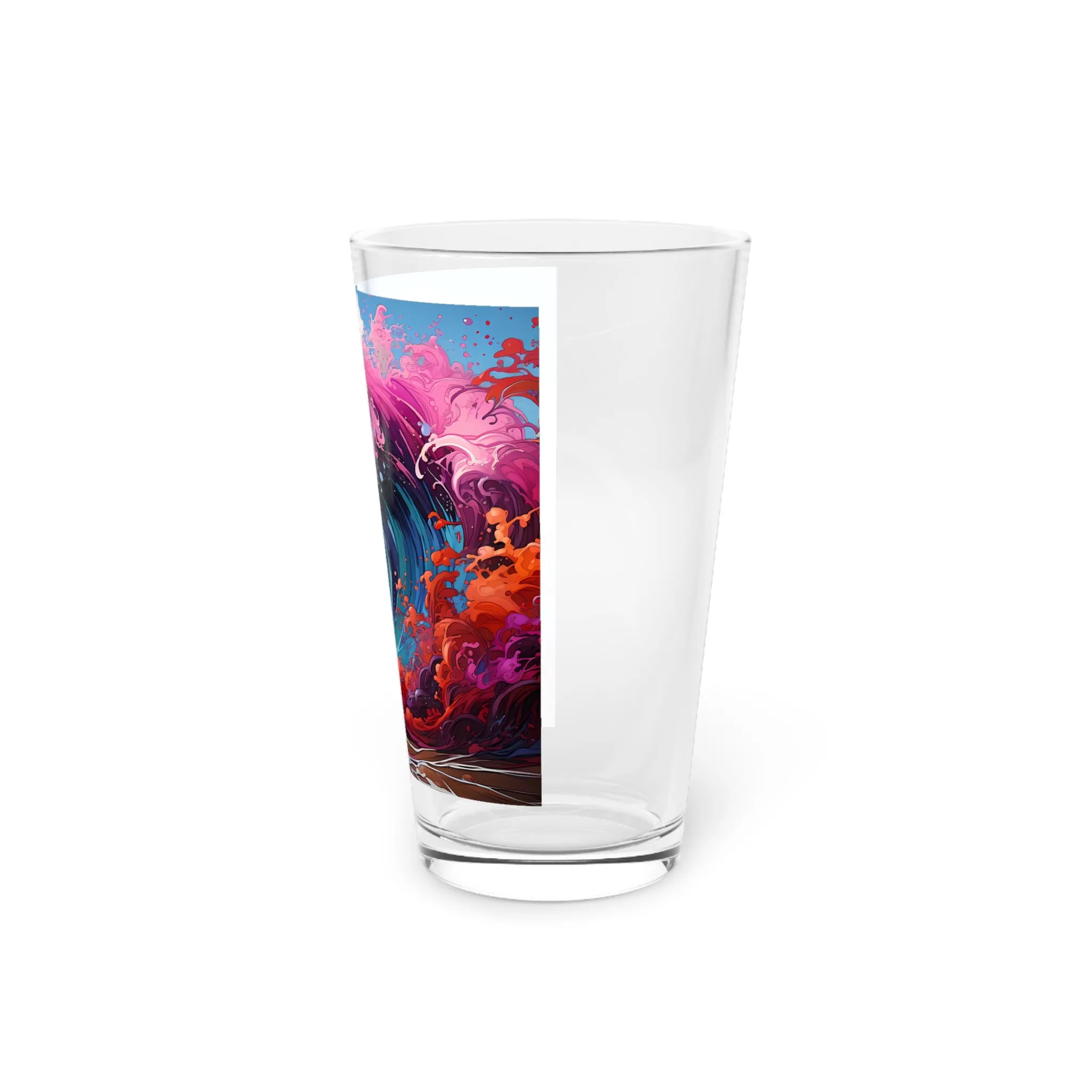 Psychedelic Wave - Pint Glass, 16oz - Wave Design #003