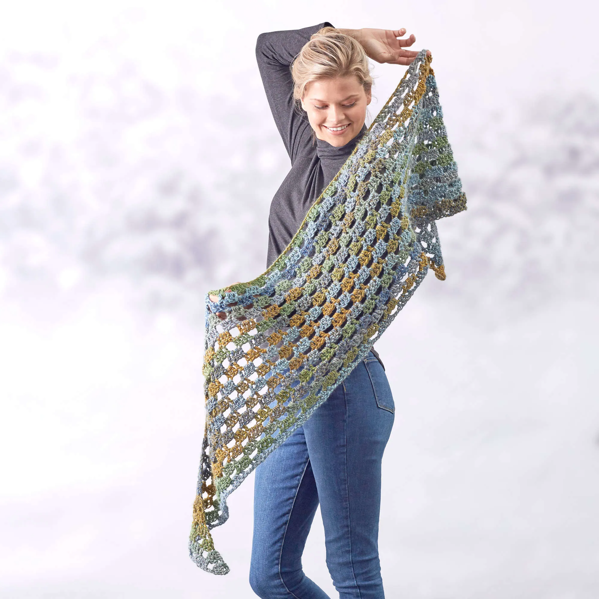 Red Heart Crochet Relax And Unwind Shawl