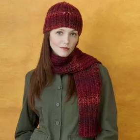 Red Heart Knit Hat & Scarf