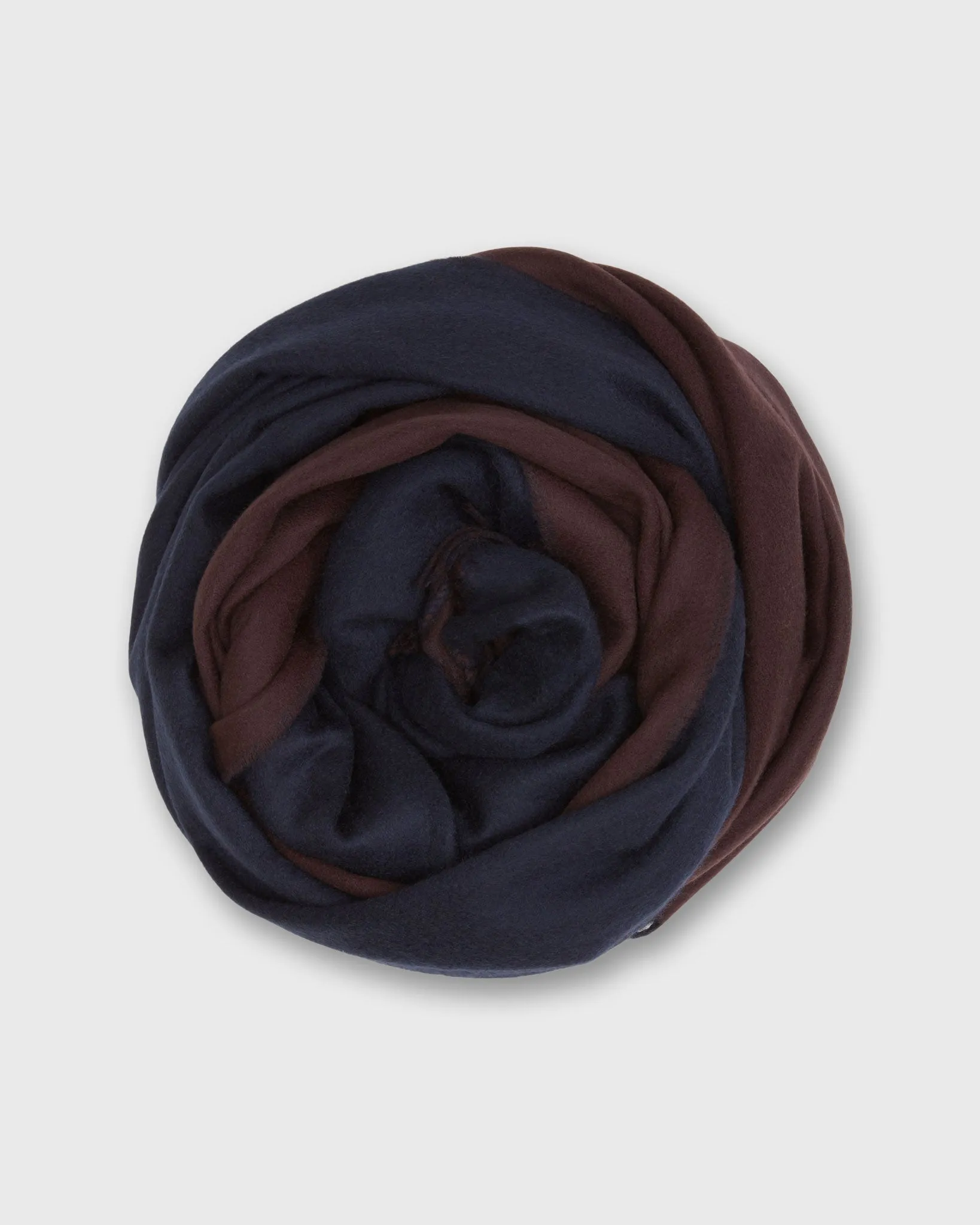 Reversible Cashmere Stole in Navy/Burgundy