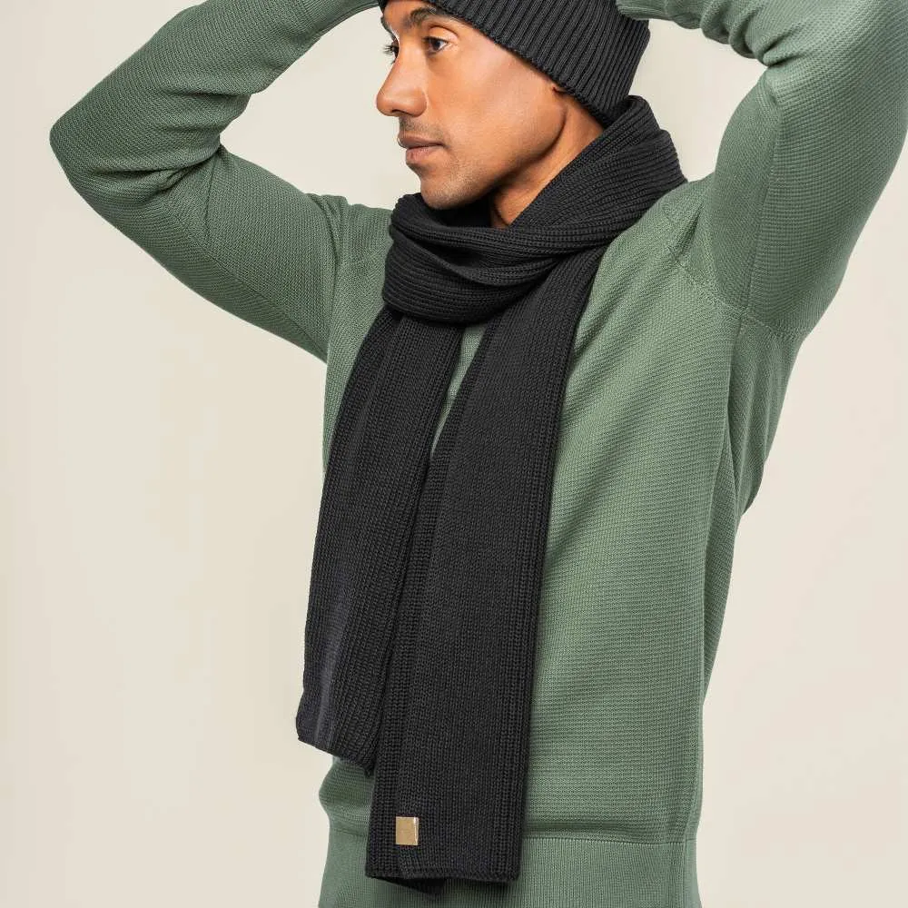 Ribbed Knit Scarf - 100% Organic Cotton