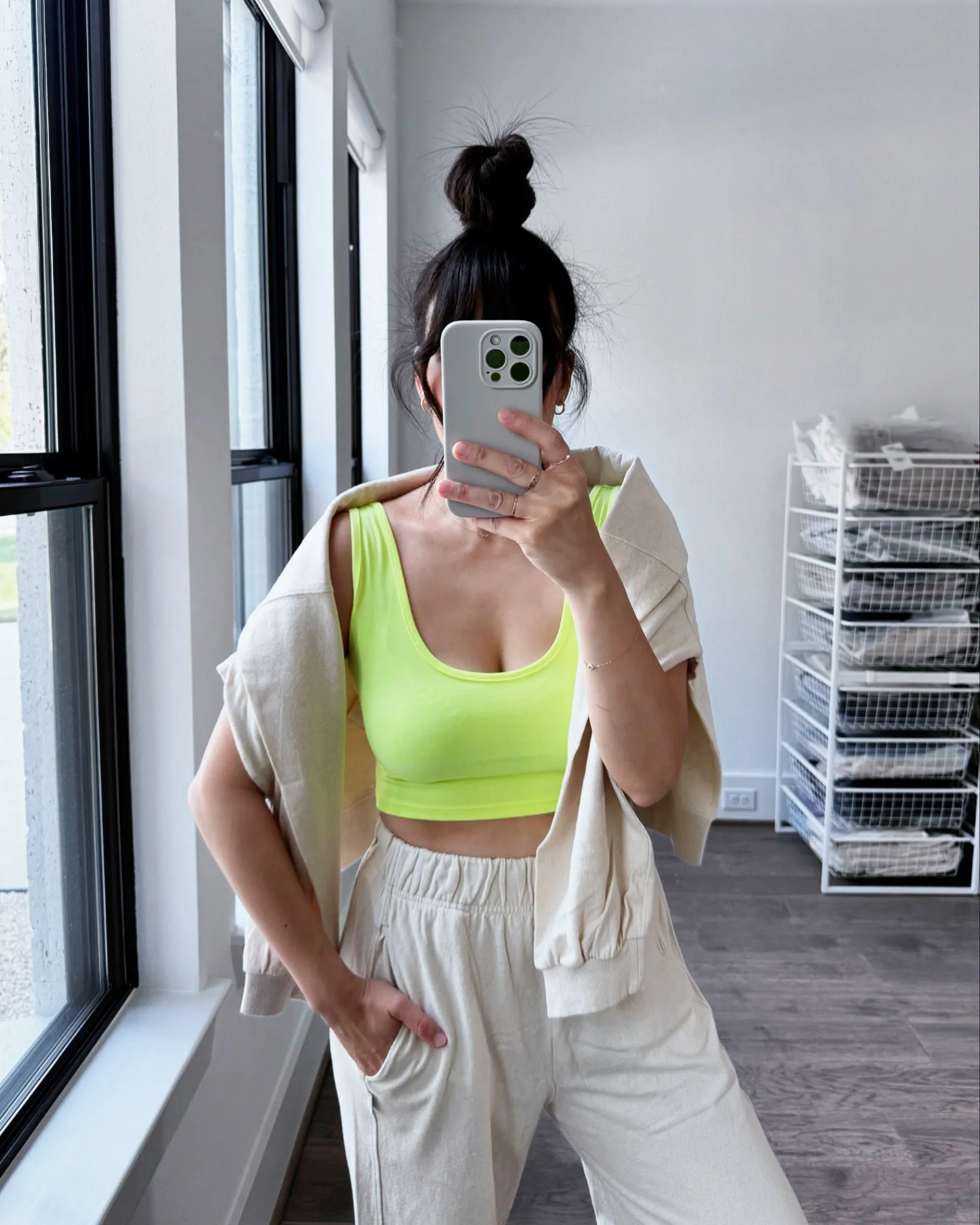 Riley Cropped Tank, Highlighter