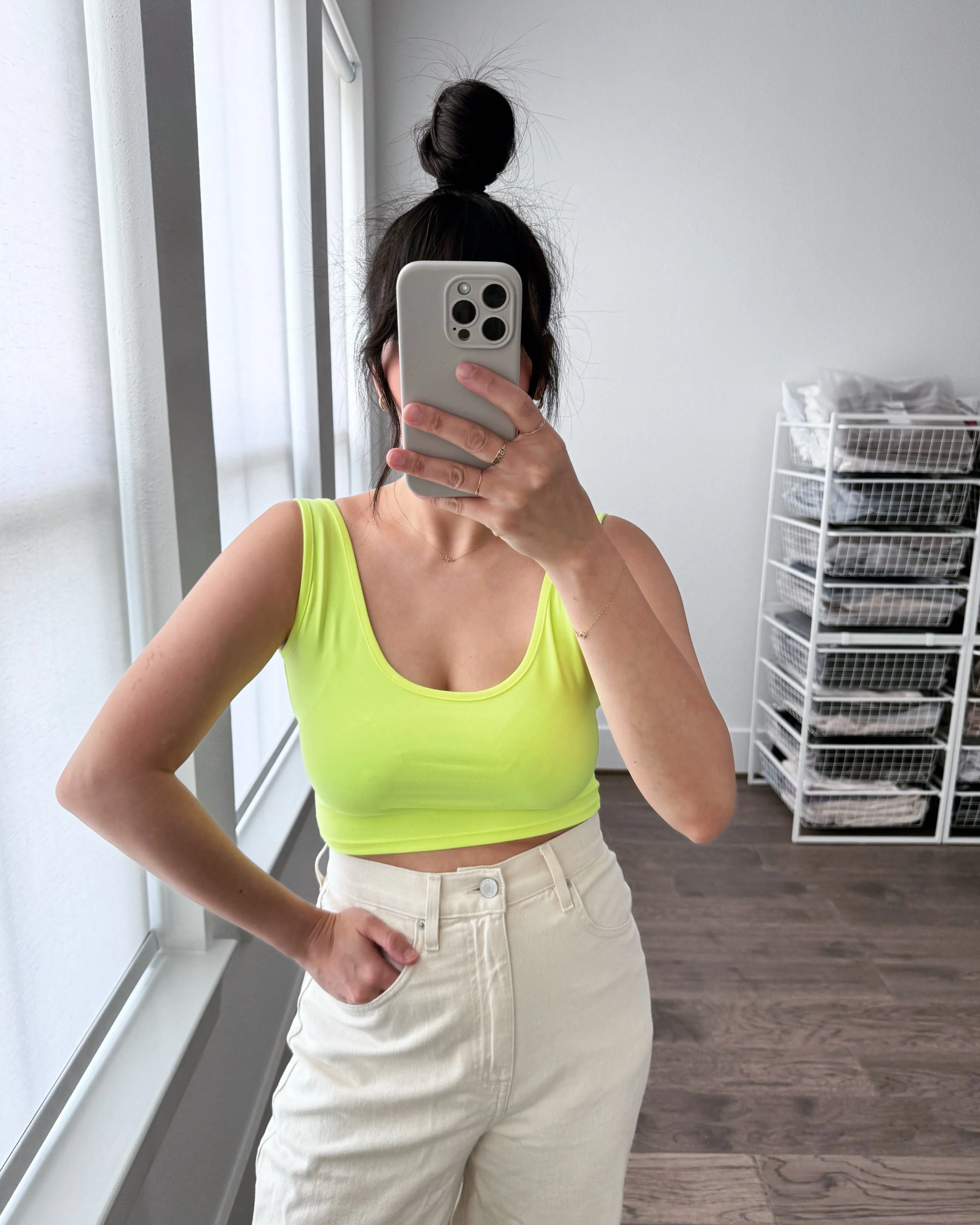 Riley Cropped Tank, Highlighter