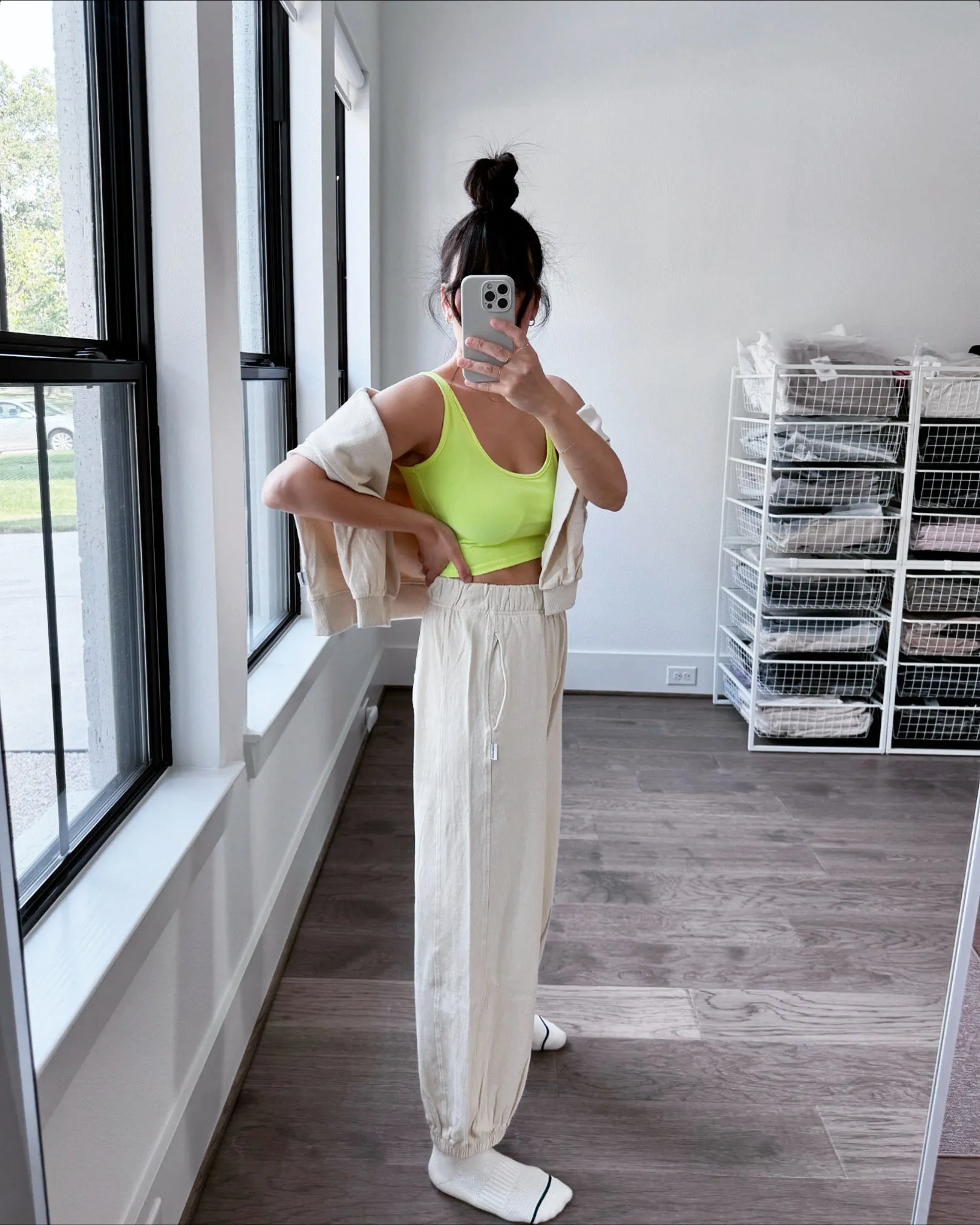 Riley Cropped Tank, Highlighter