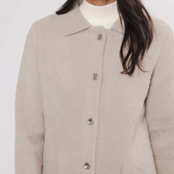 Rino & Pelle Elda Long Cardigan/Jacket Stone