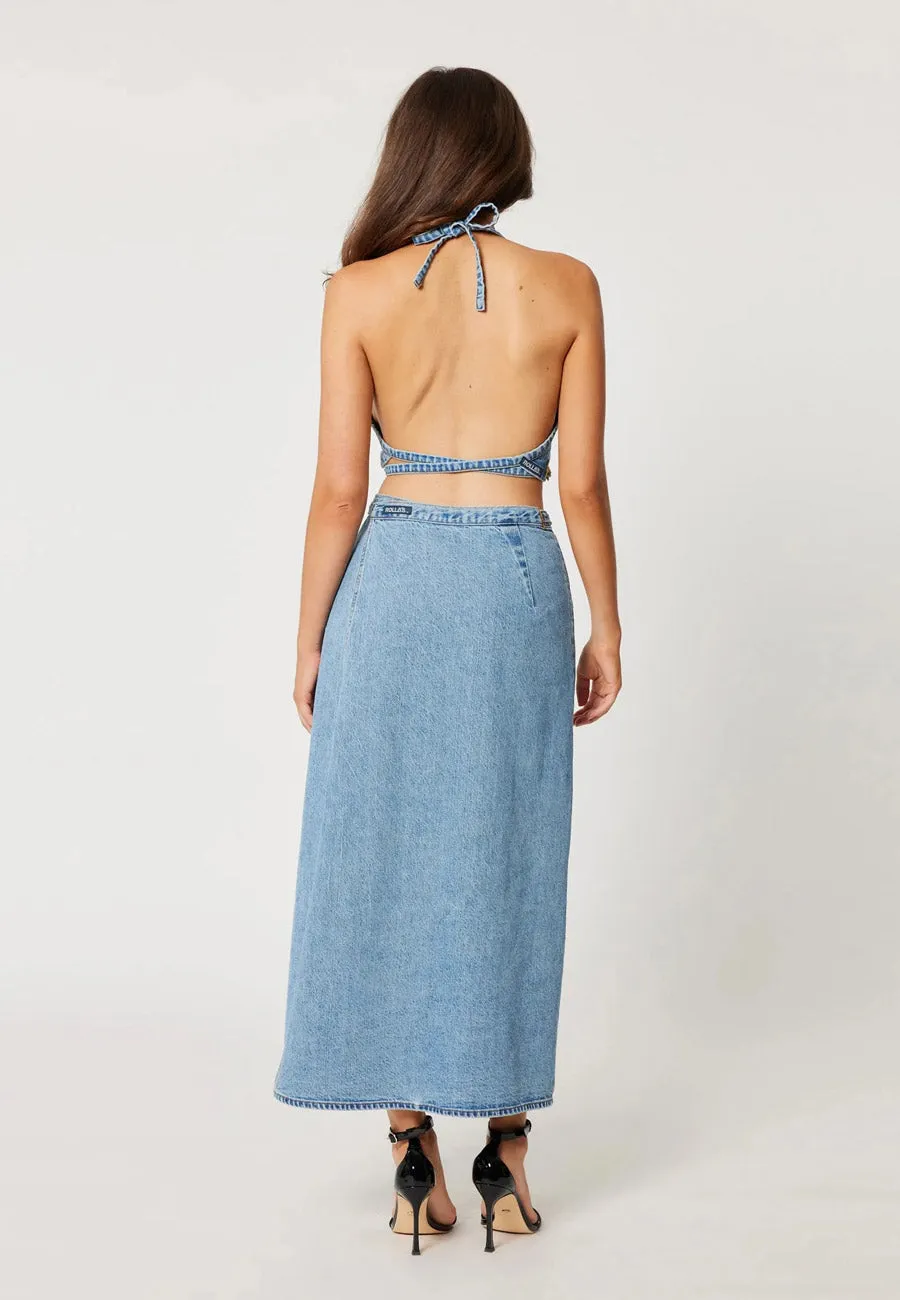 Rolla's Charlie Maxi Skirt Vintage Blue