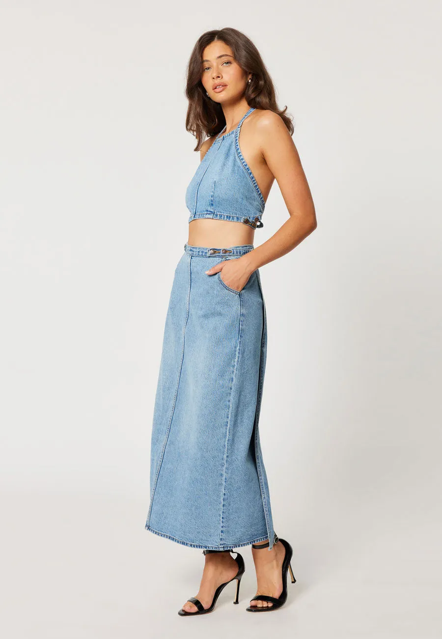 Rolla's Charlie Maxi Skirt Vintage Blue