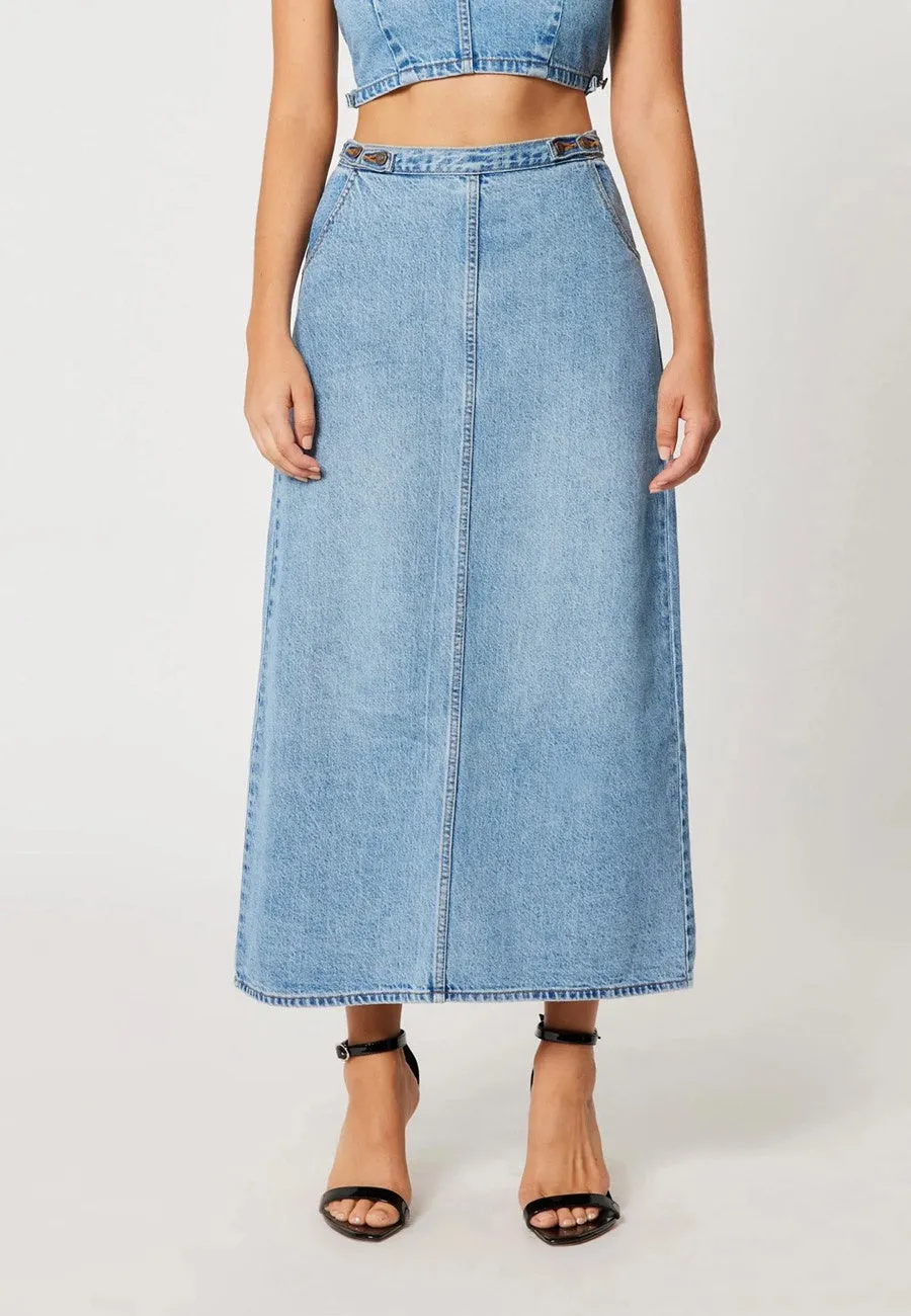 Rolla's Charlie Maxi Skirt Vintage Blue