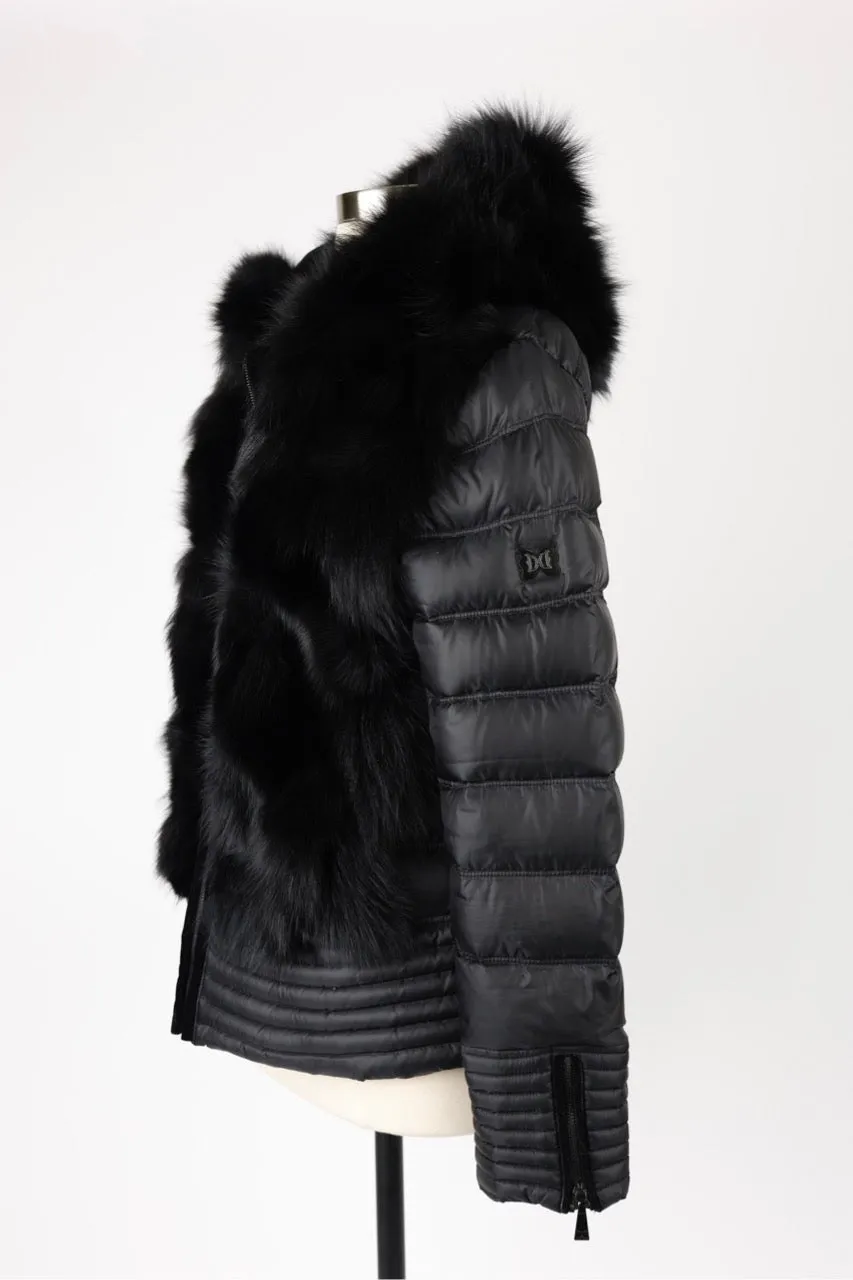 Short Fur Front Puffer Jacket