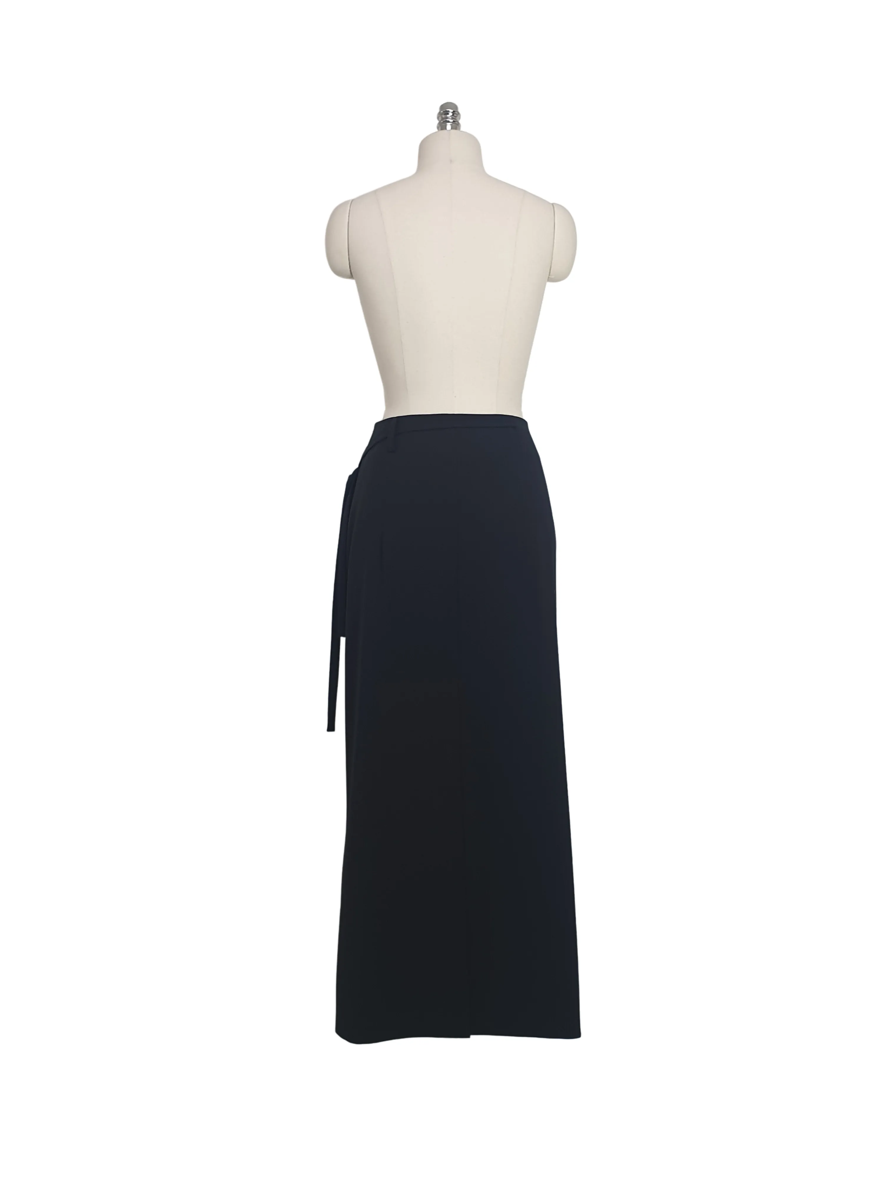 Side strap maxi skirt black