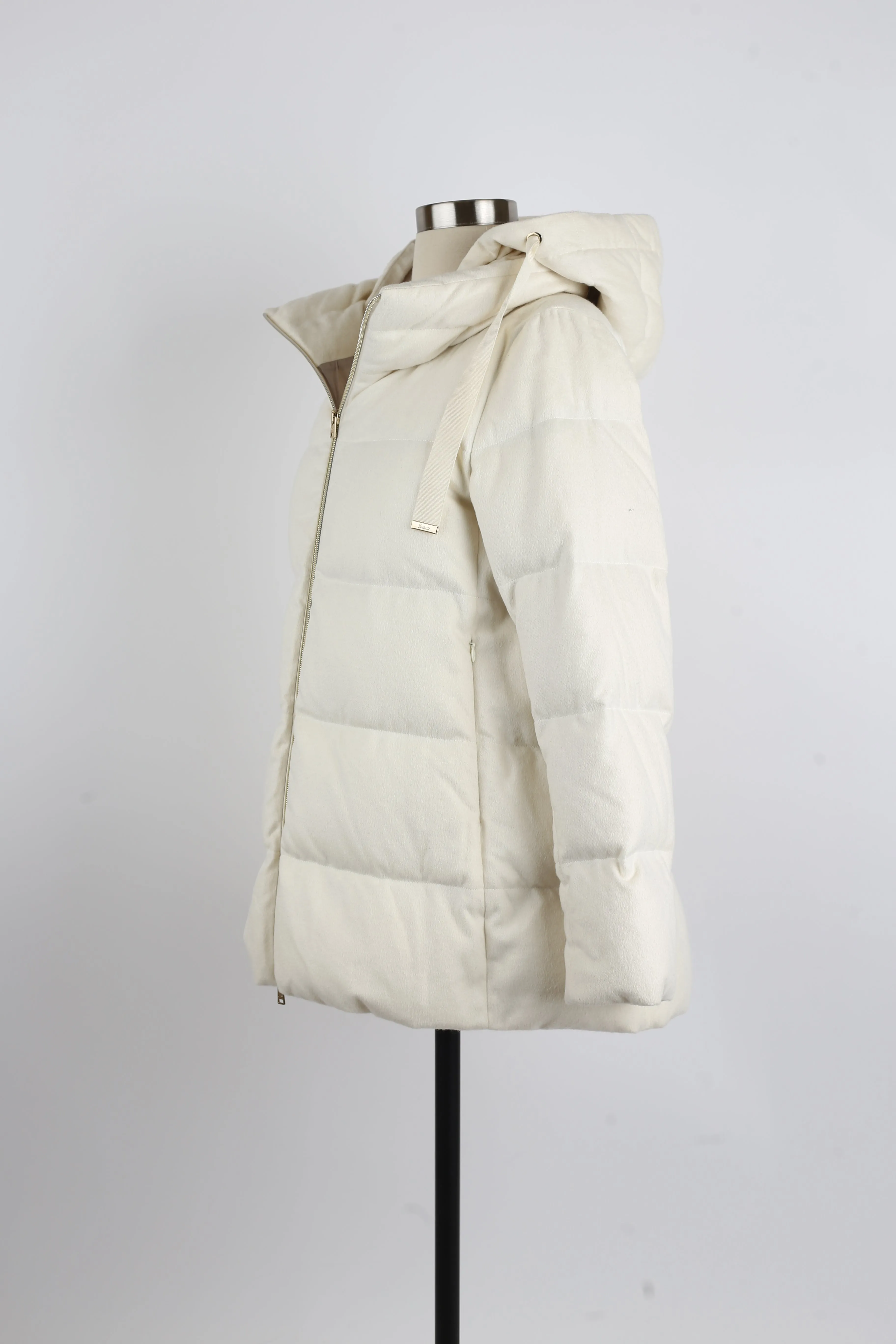 Silk-Cashmere Down Water Repellent Puffer Jacket