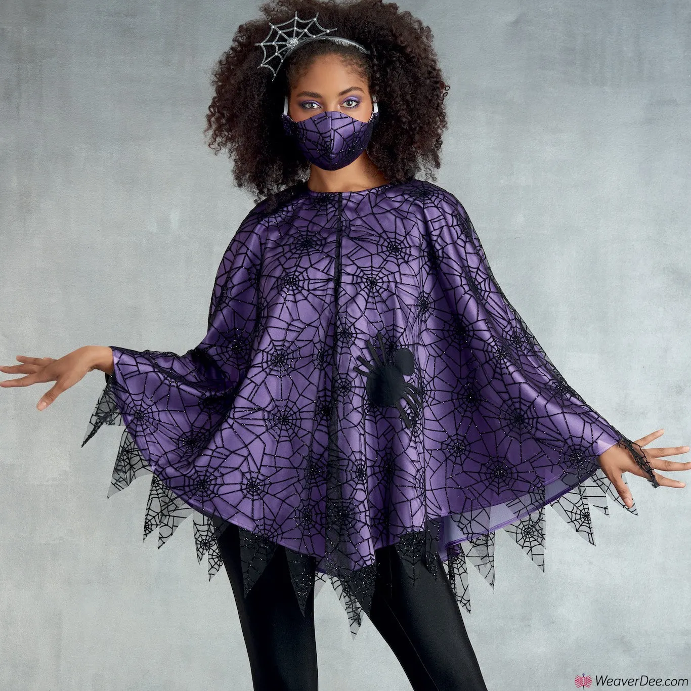 Simplicity Pattern S9350 Misses' Halloween Poncho Costumes & Face Masks