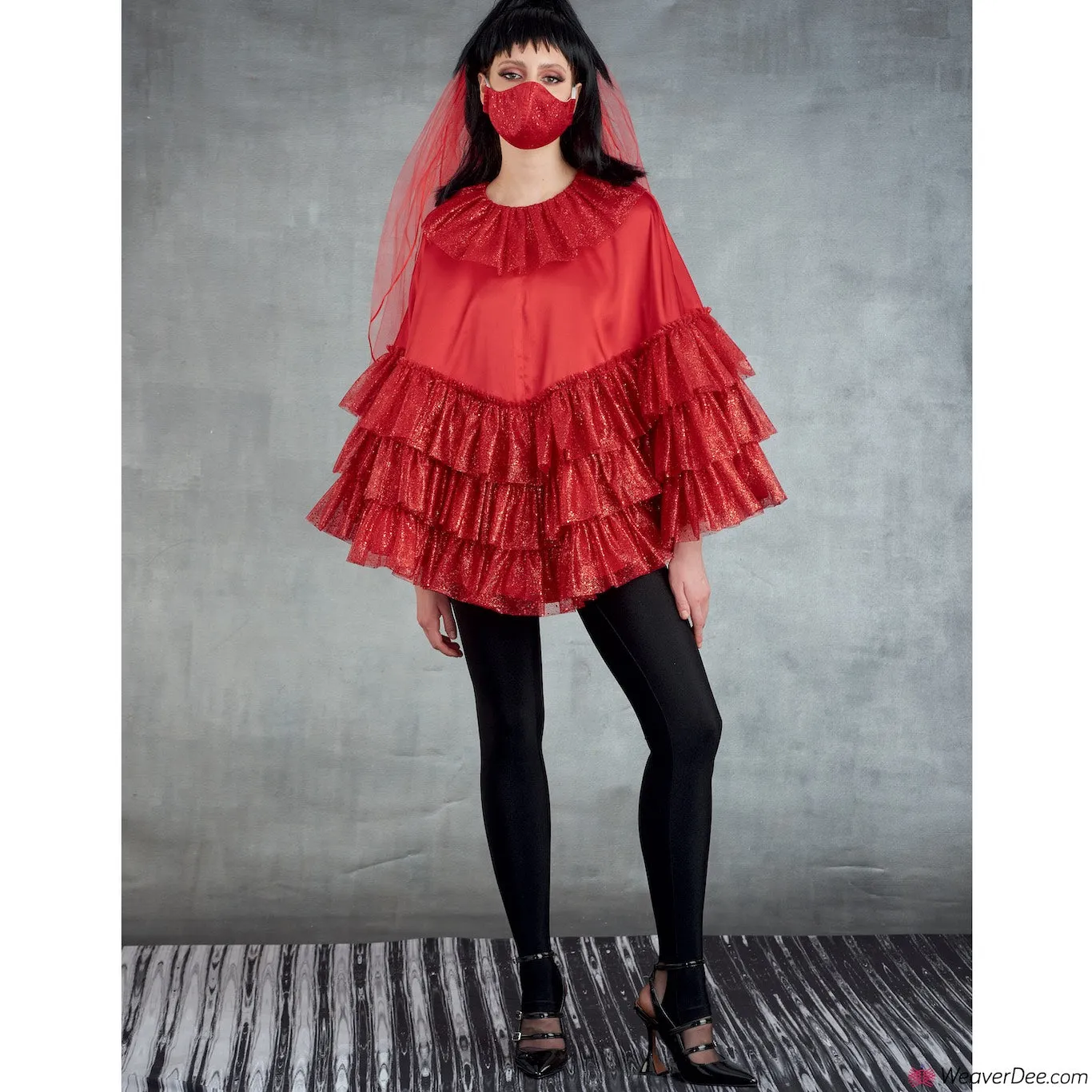 Simplicity Pattern S9350 Misses' Halloween Poncho Costumes & Face Masks