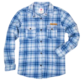 Simply Southern Flannel Shacket Shirt Blue