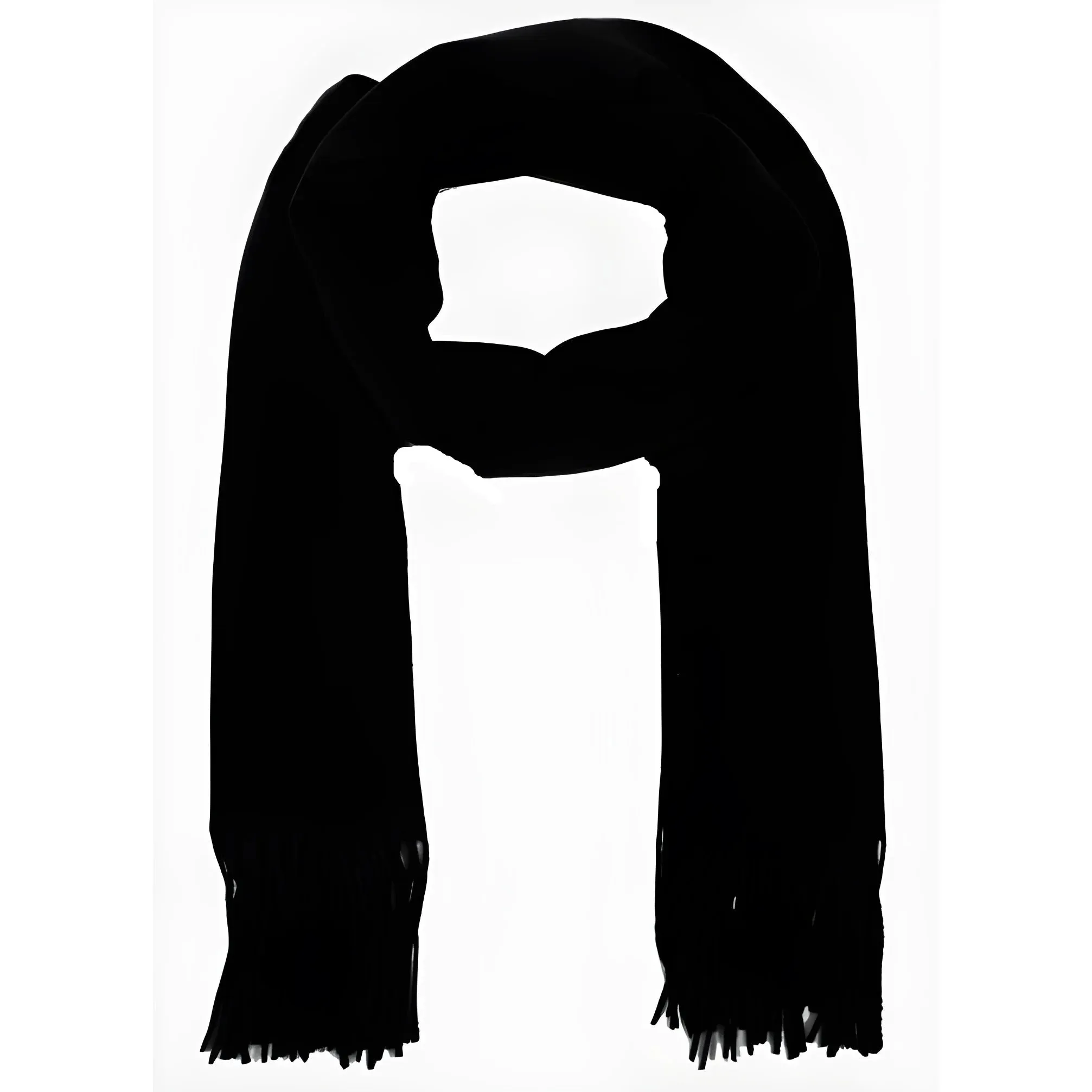 Soft Fringe Cashmere Oblong Scarf