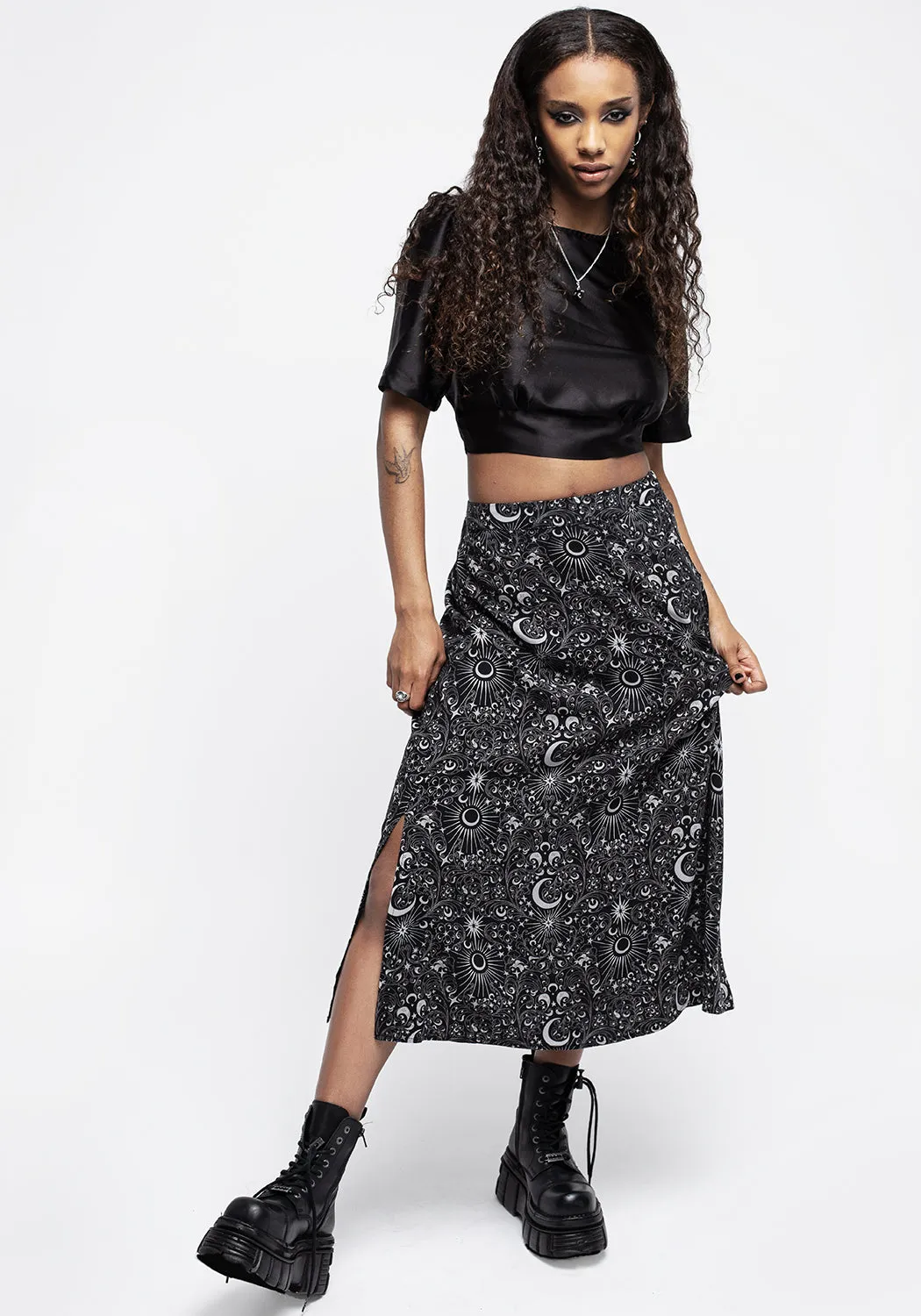 Stellaluna Button Side Split Skirt