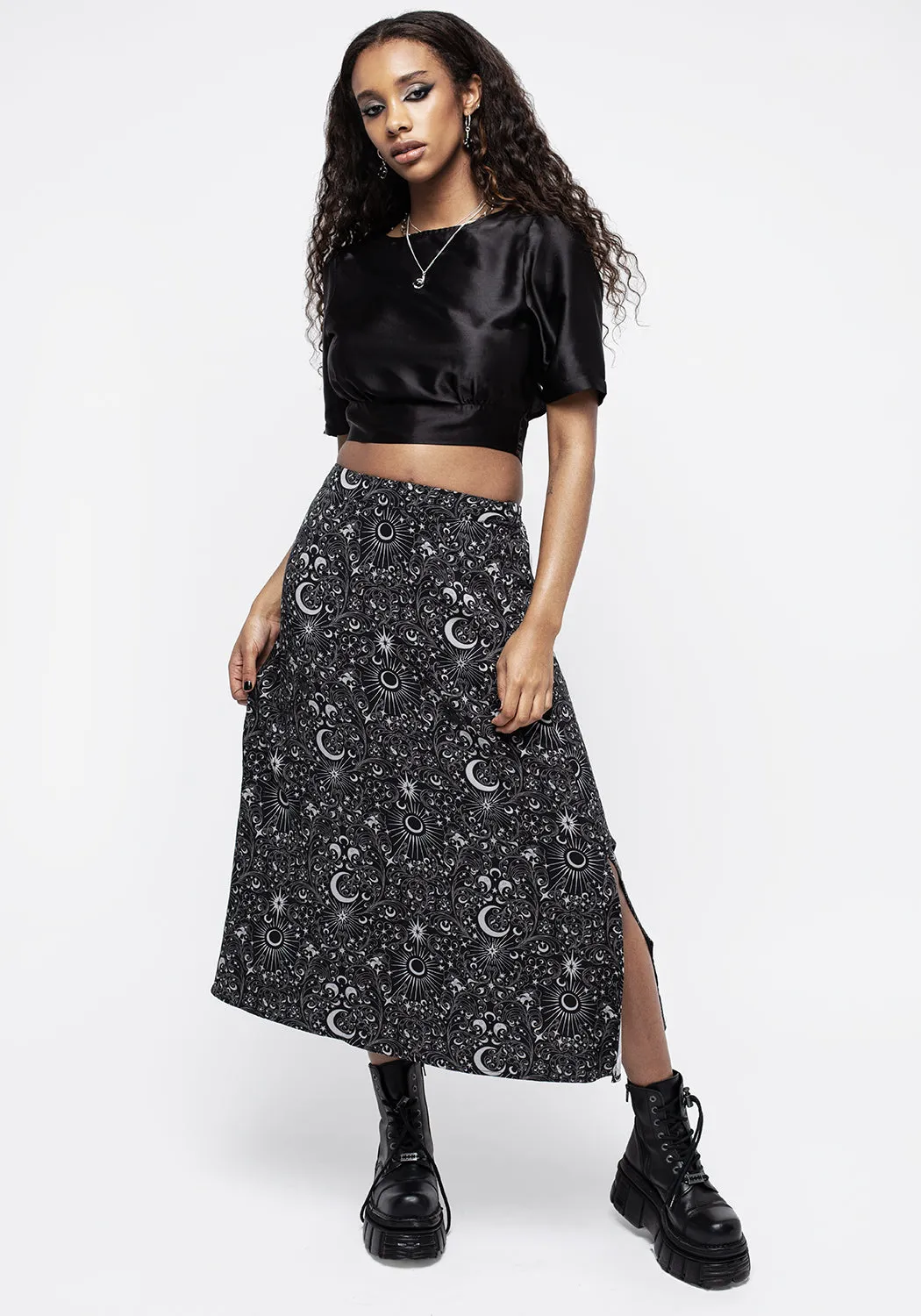 Stellaluna Button Side Split Skirt