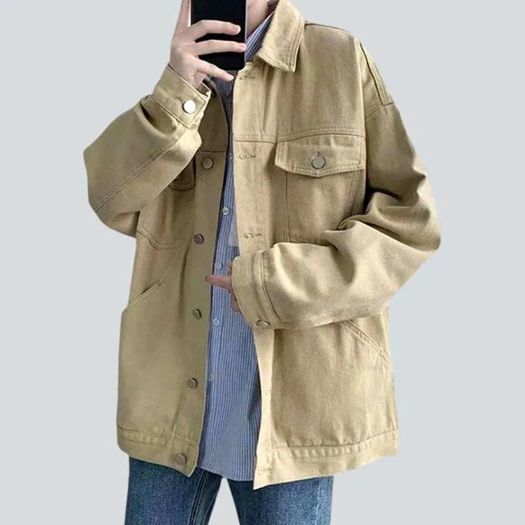 Streetwear oversized men's denim jacket