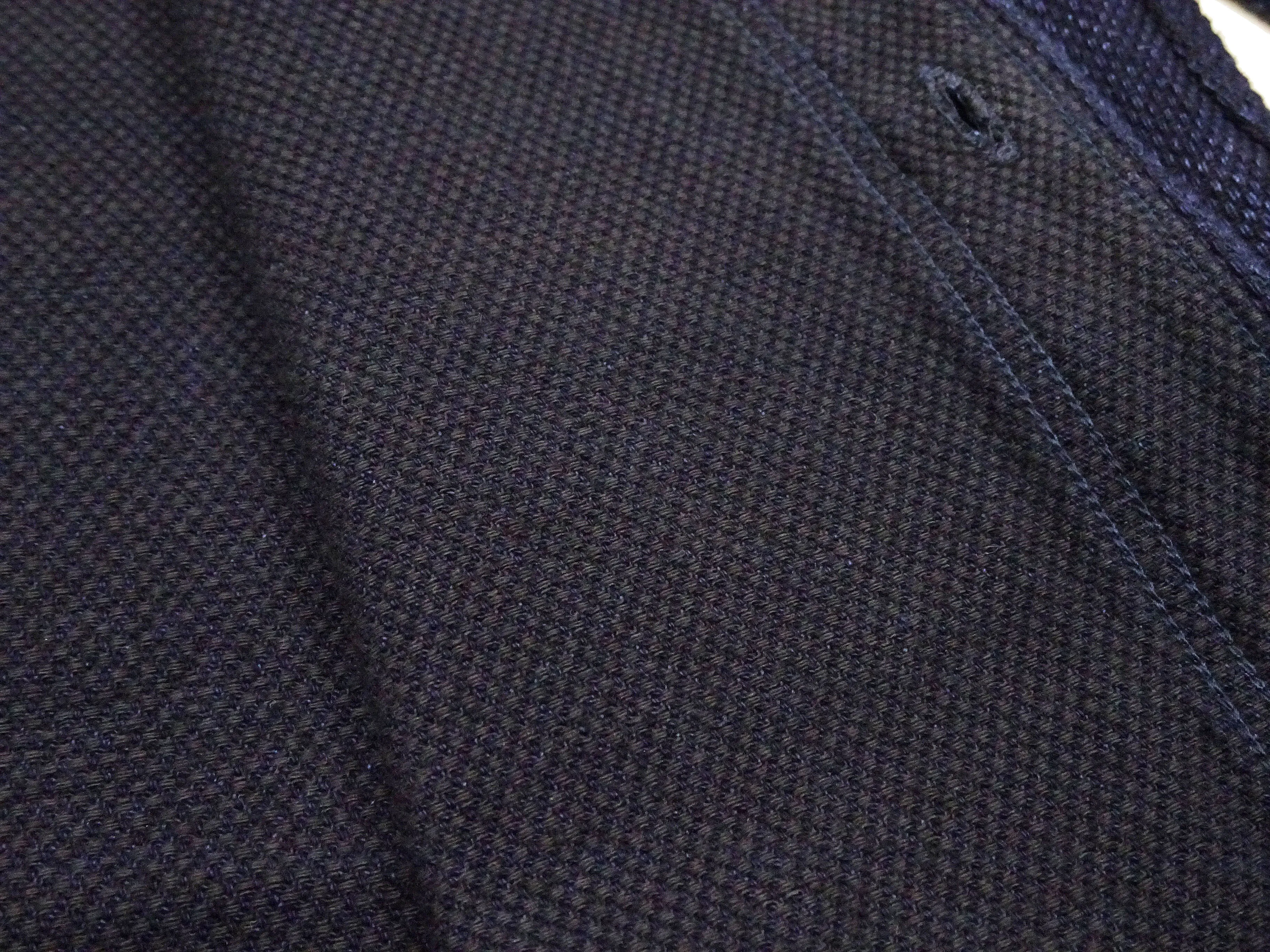 Studio D'artisan Indigo Sashiko Shirt SDA Men's Casual Long Sleeve Sashiko Dobby Button Up Work Shirt 5713 Dark-Indigo