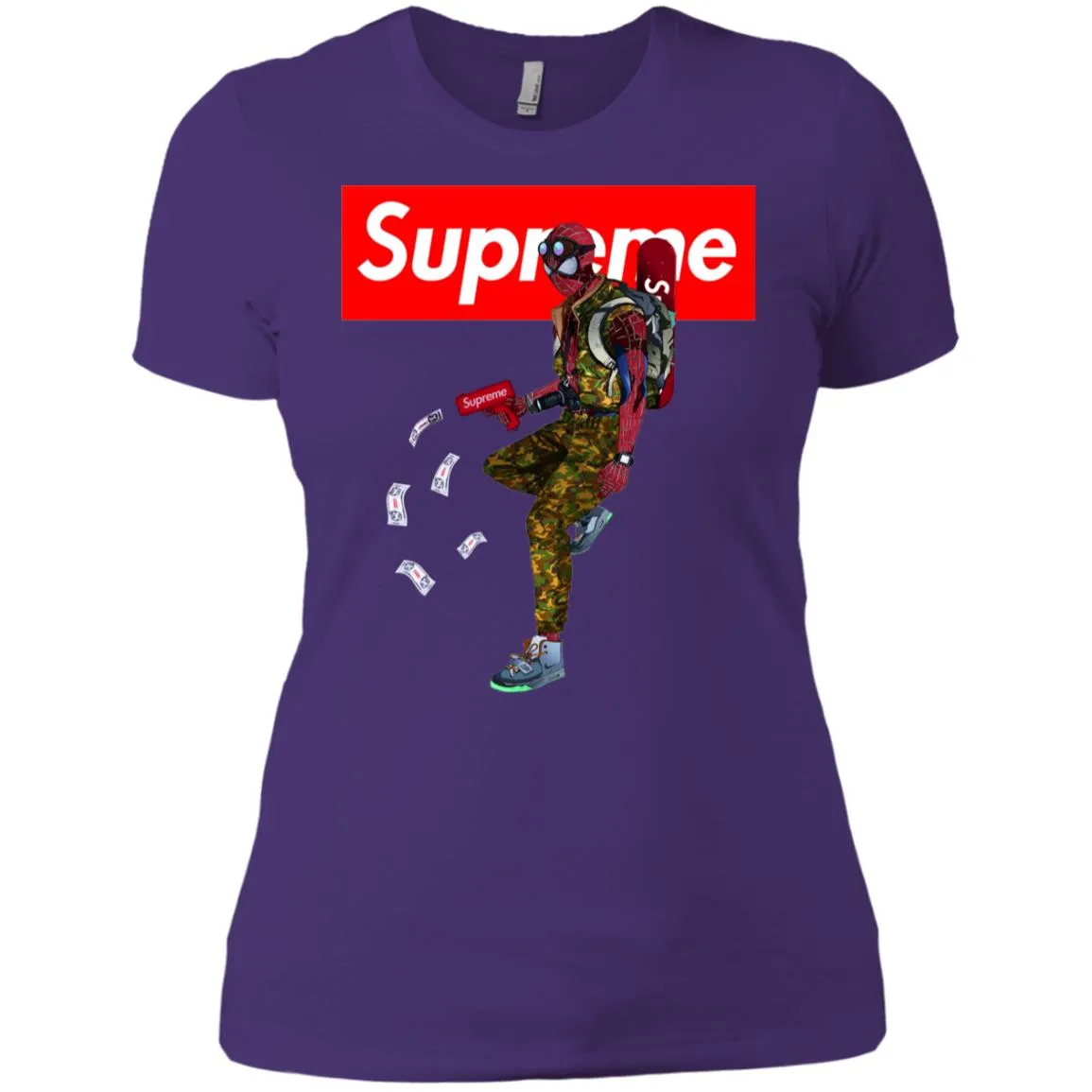 Supreme Spider Man Best T-shirt Women Cotton T-Shirt