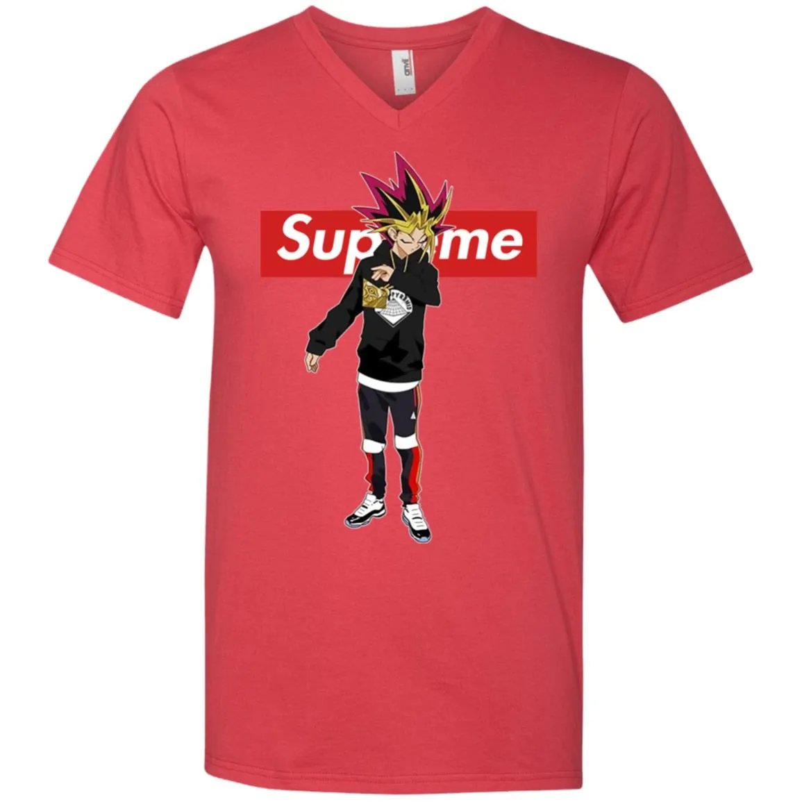 Supreme Yugi Mutou Game Yugioh T-shirt Men V-Neck T-Shirt