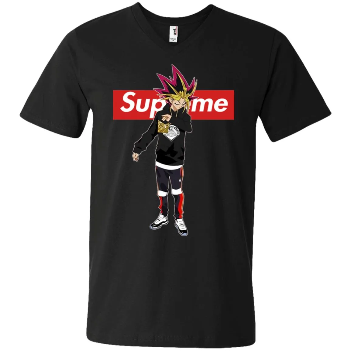 Supreme Yugi Mutou Game Yugioh T-shirt Men V-Neck T-Shirt