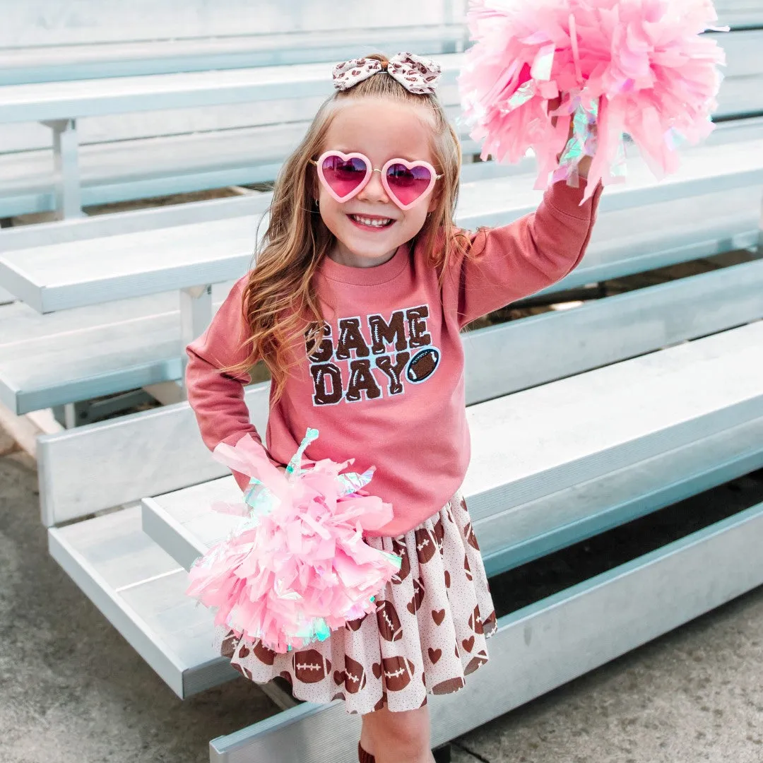 SWE Game Day Football Love Glitter Tutu