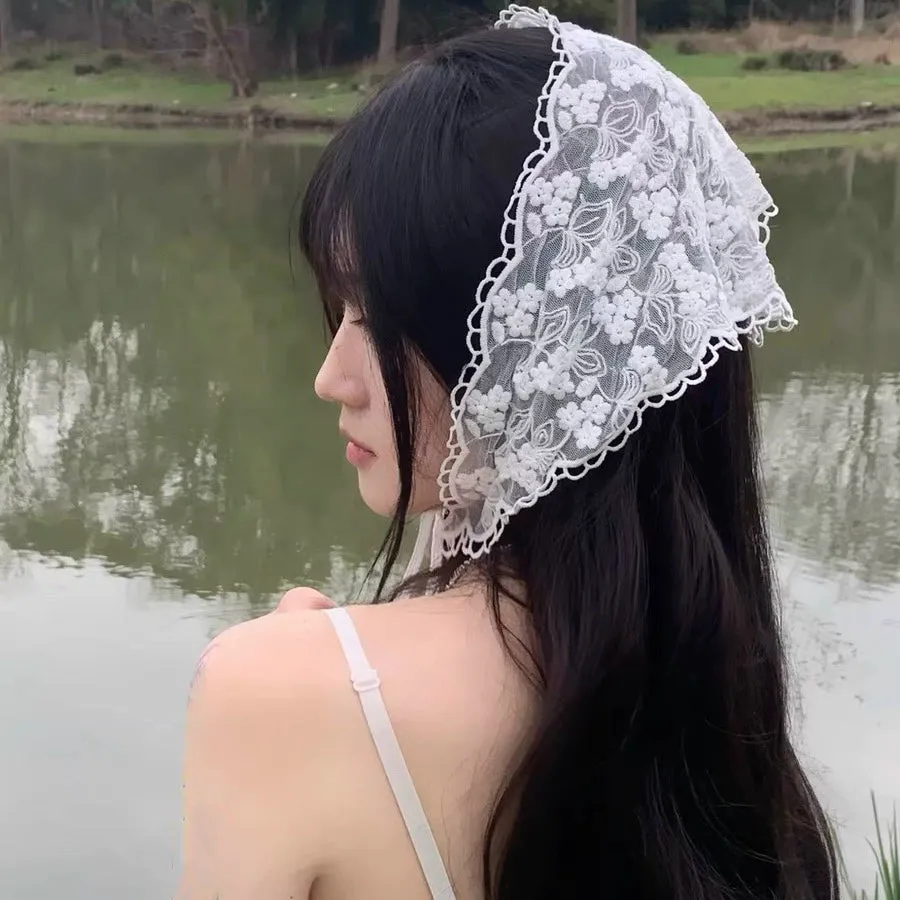 Sweet Lace Triangle Scarf Headband