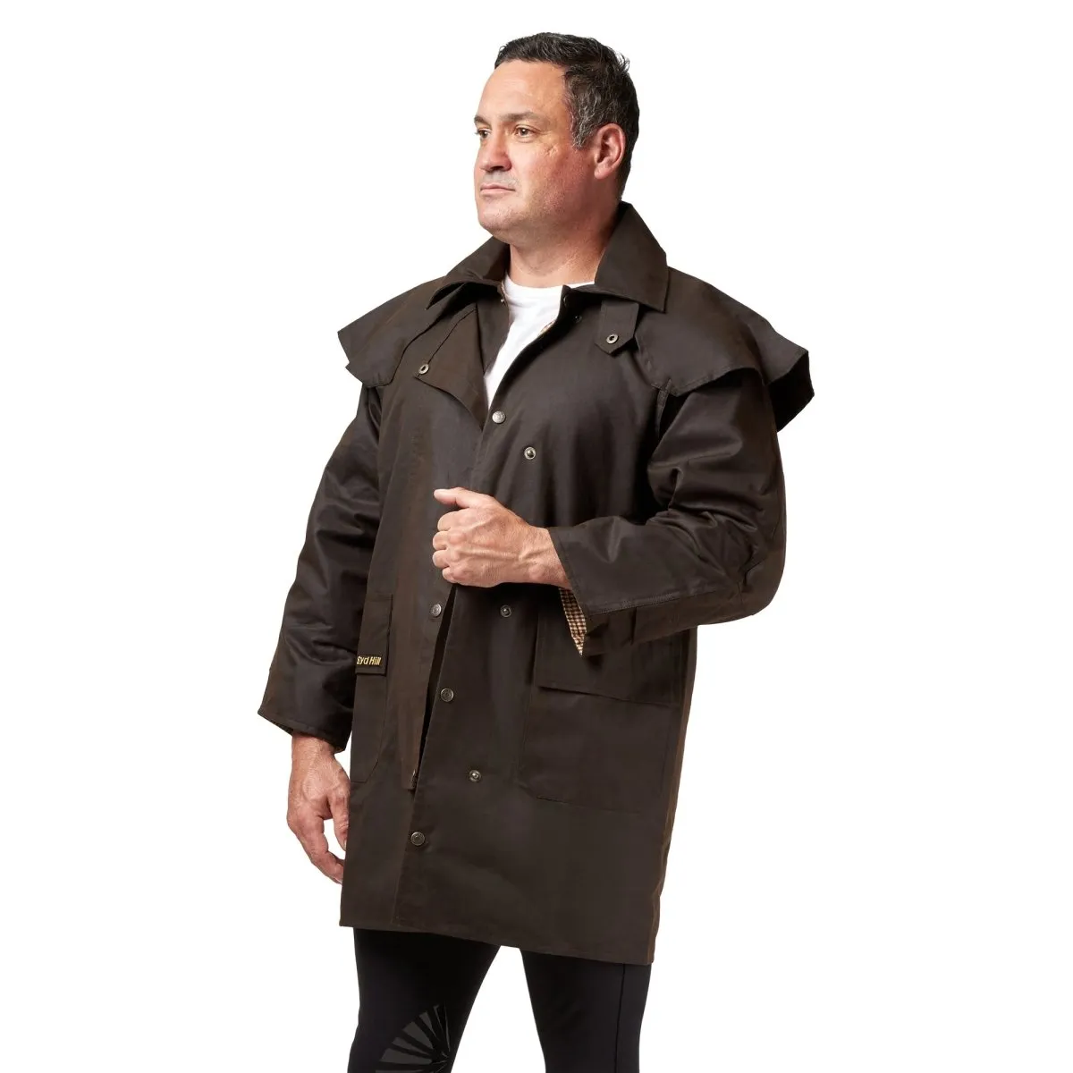 Syd Hill Oilskin 3/4 Length Coat