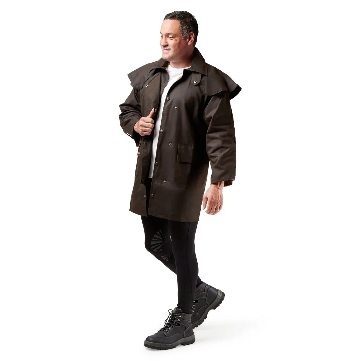 Syd Hill Oilskin 3/4 Length Coat