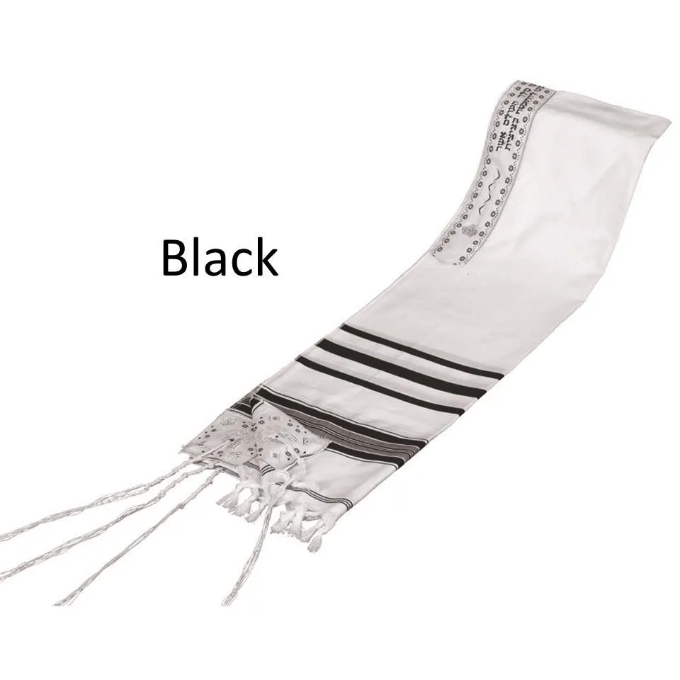 Tallit Prayer Shawl Acrylic Blend Black/Gold